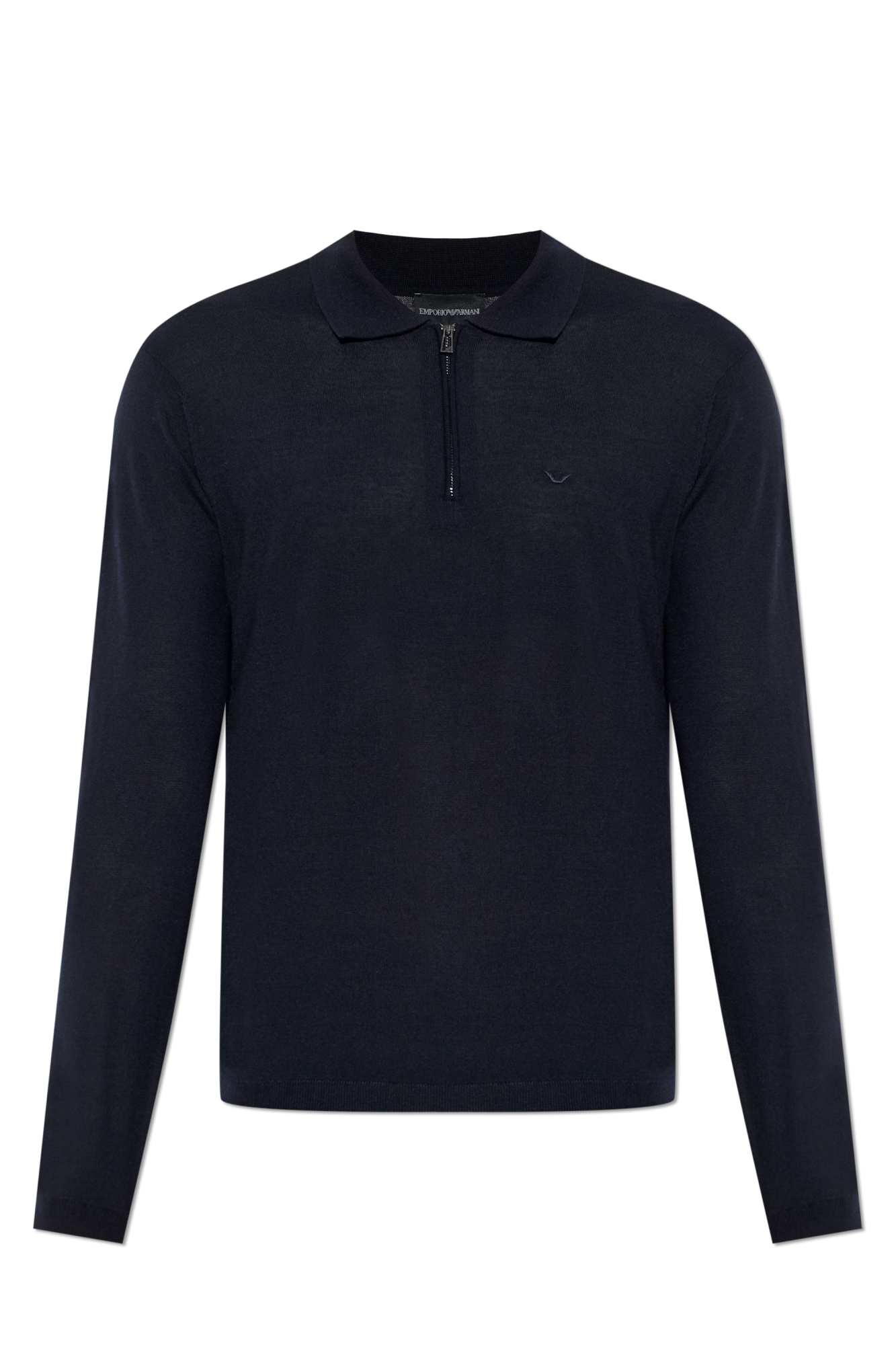 Emporio Armani Wool Polo With Embroidered Logo