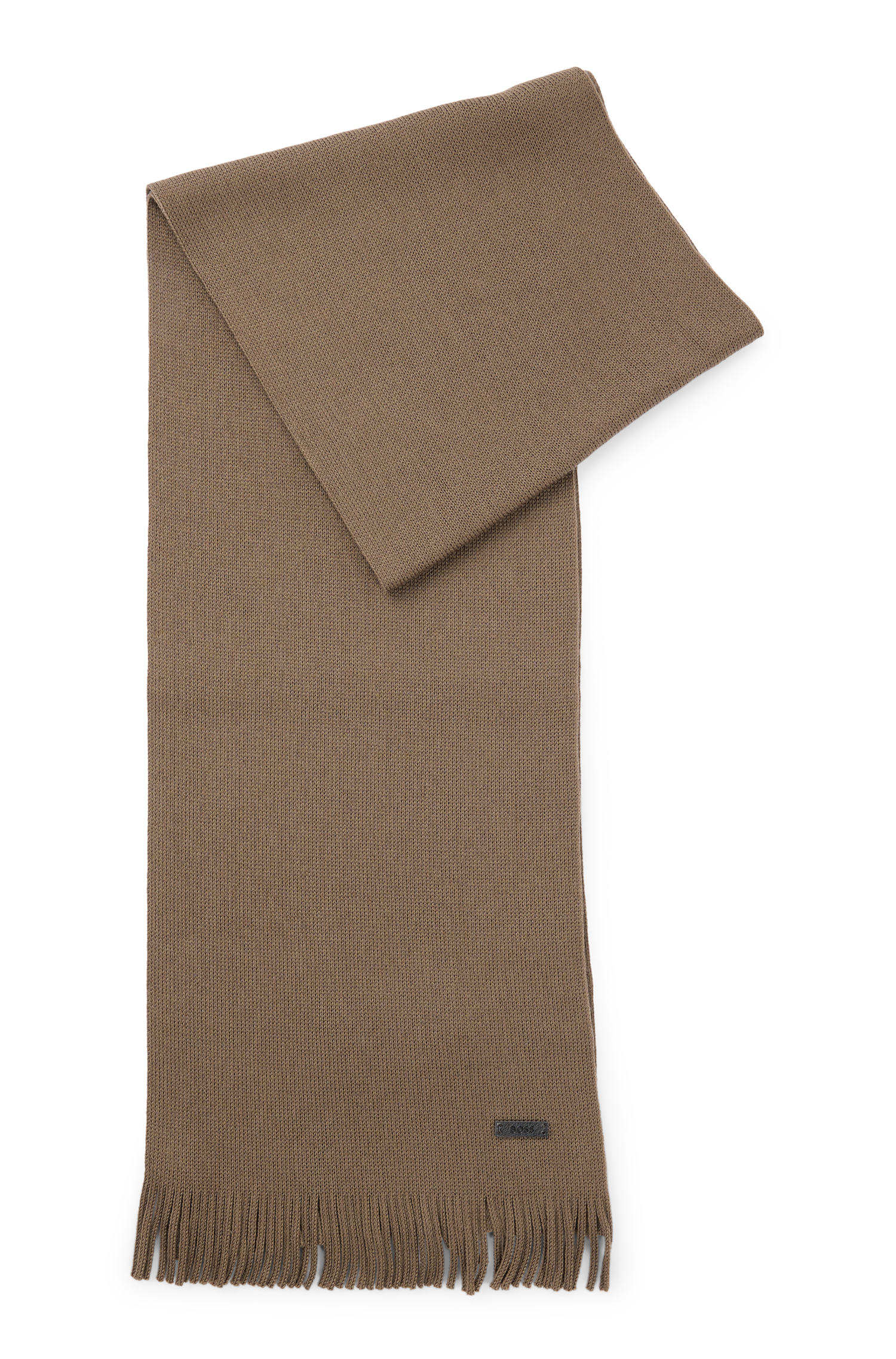 BOSS Knit Scarf Pure Merino Wool