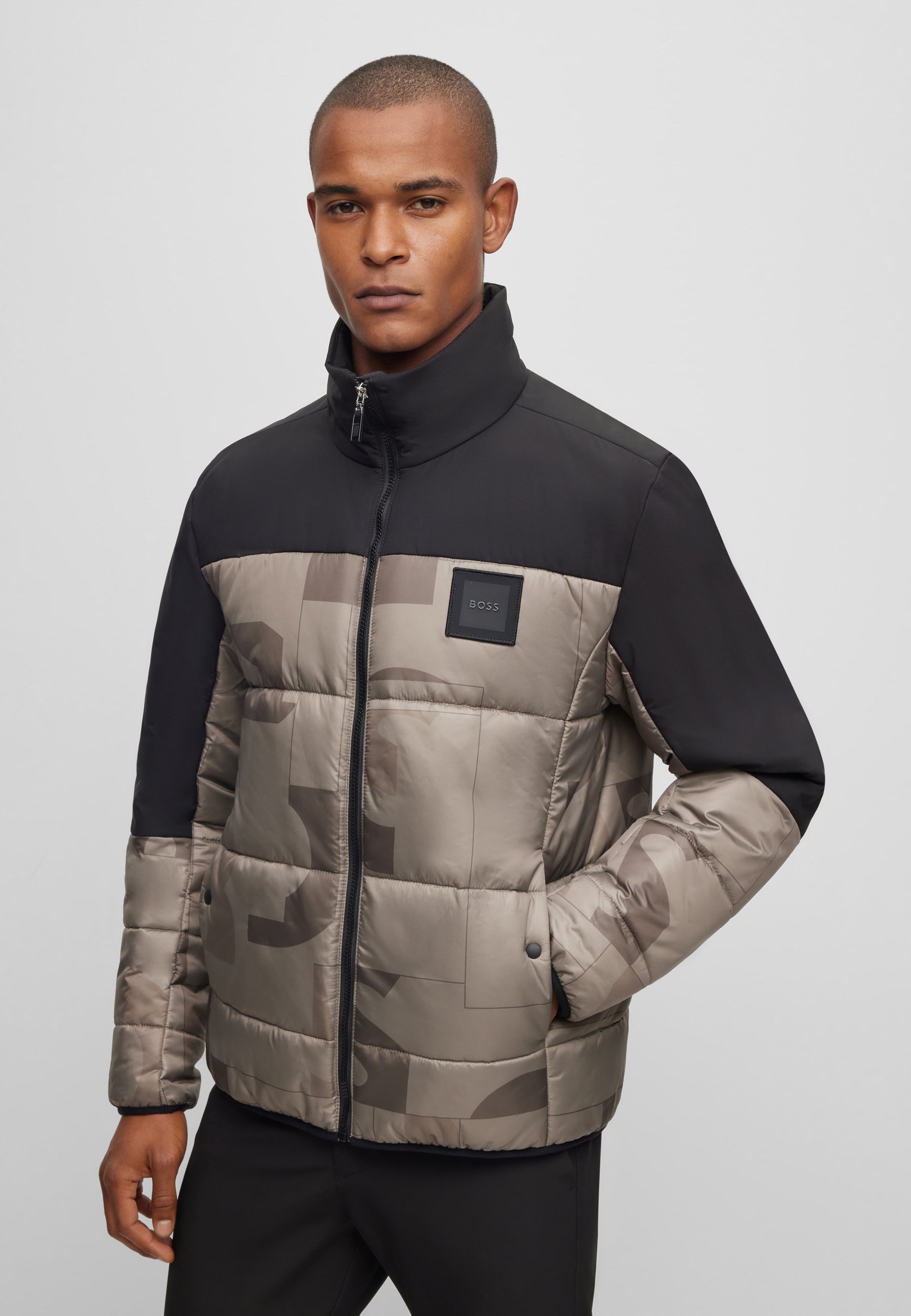 BOSS Regular Fit Water Repellant Padded Jacket