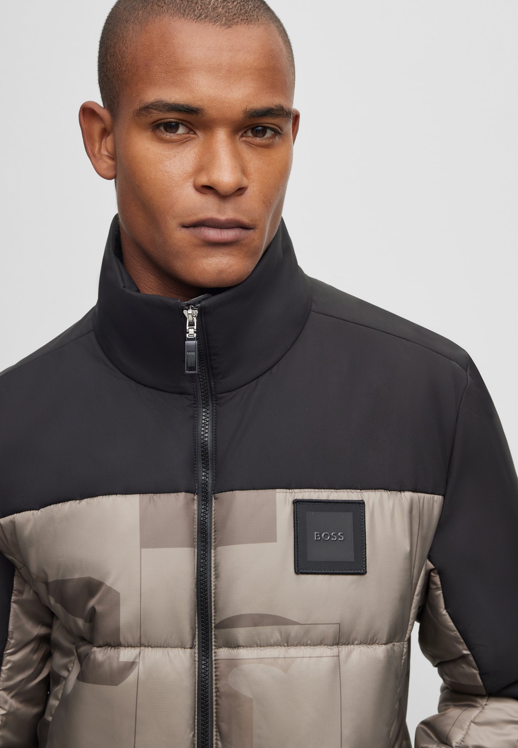 BOSS Regular Fit Water Repellant Padded Jacket