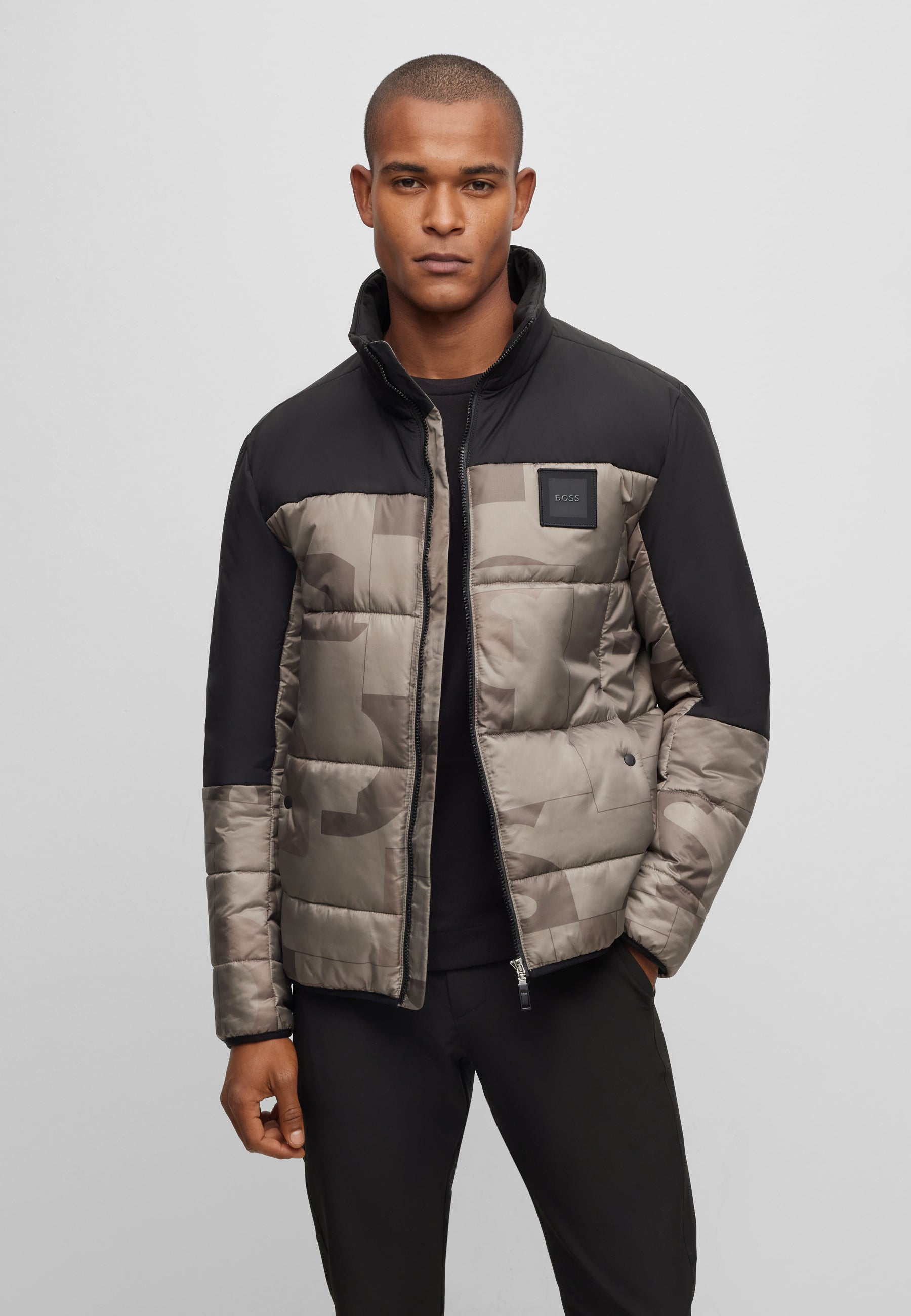 BOSS Regular Fit Water Repellant Padded Jacket