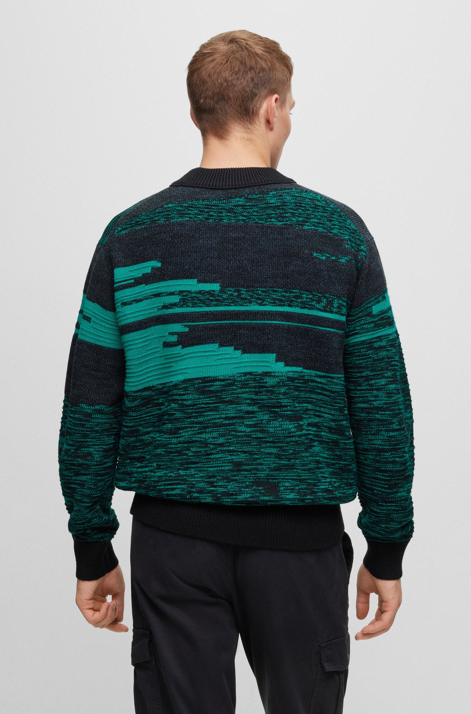 BOSS Regular Fit Knit Wool Alpaca Blend
