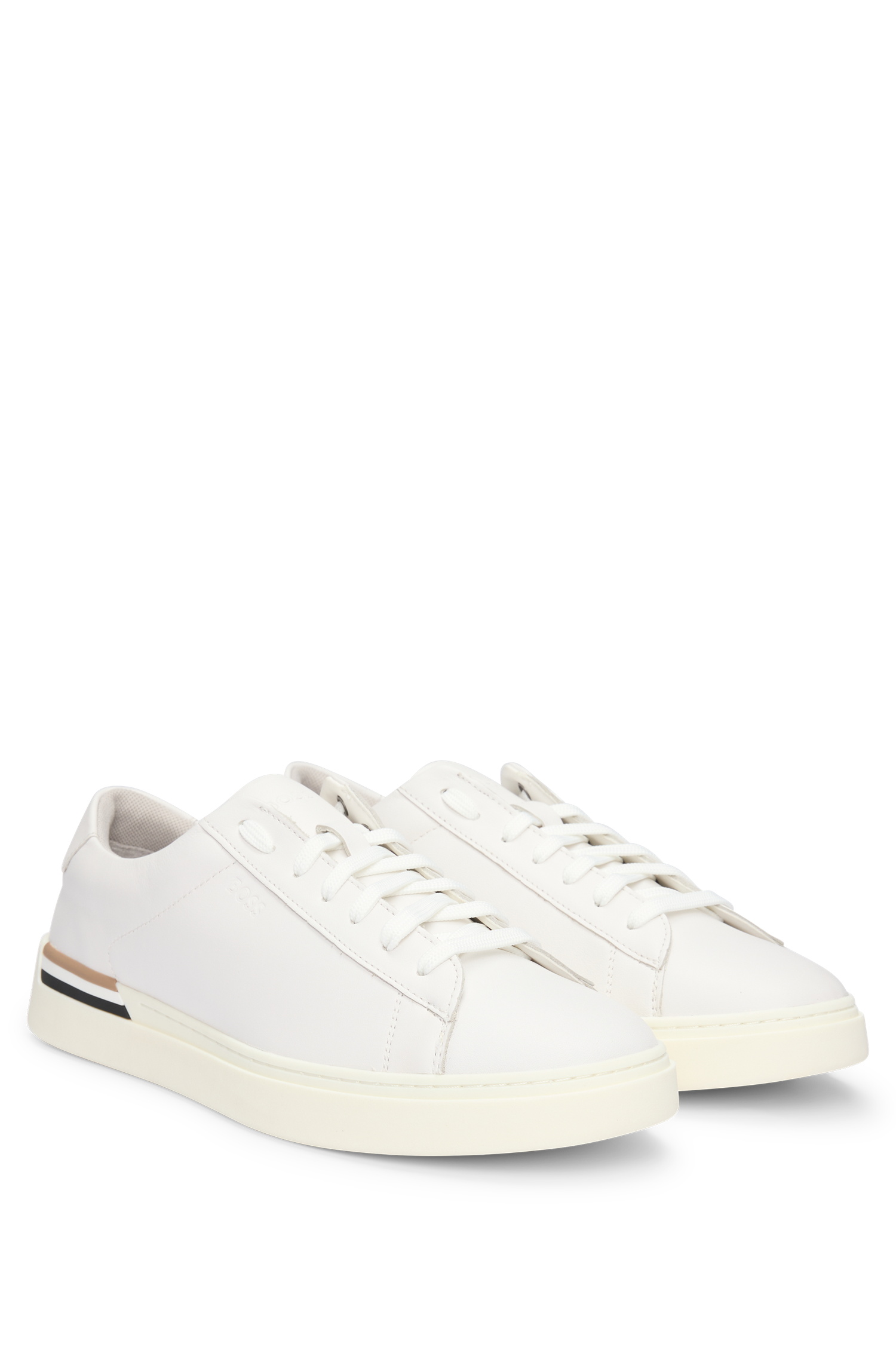BOSS Icon Stripe Sneaker Leather Upper