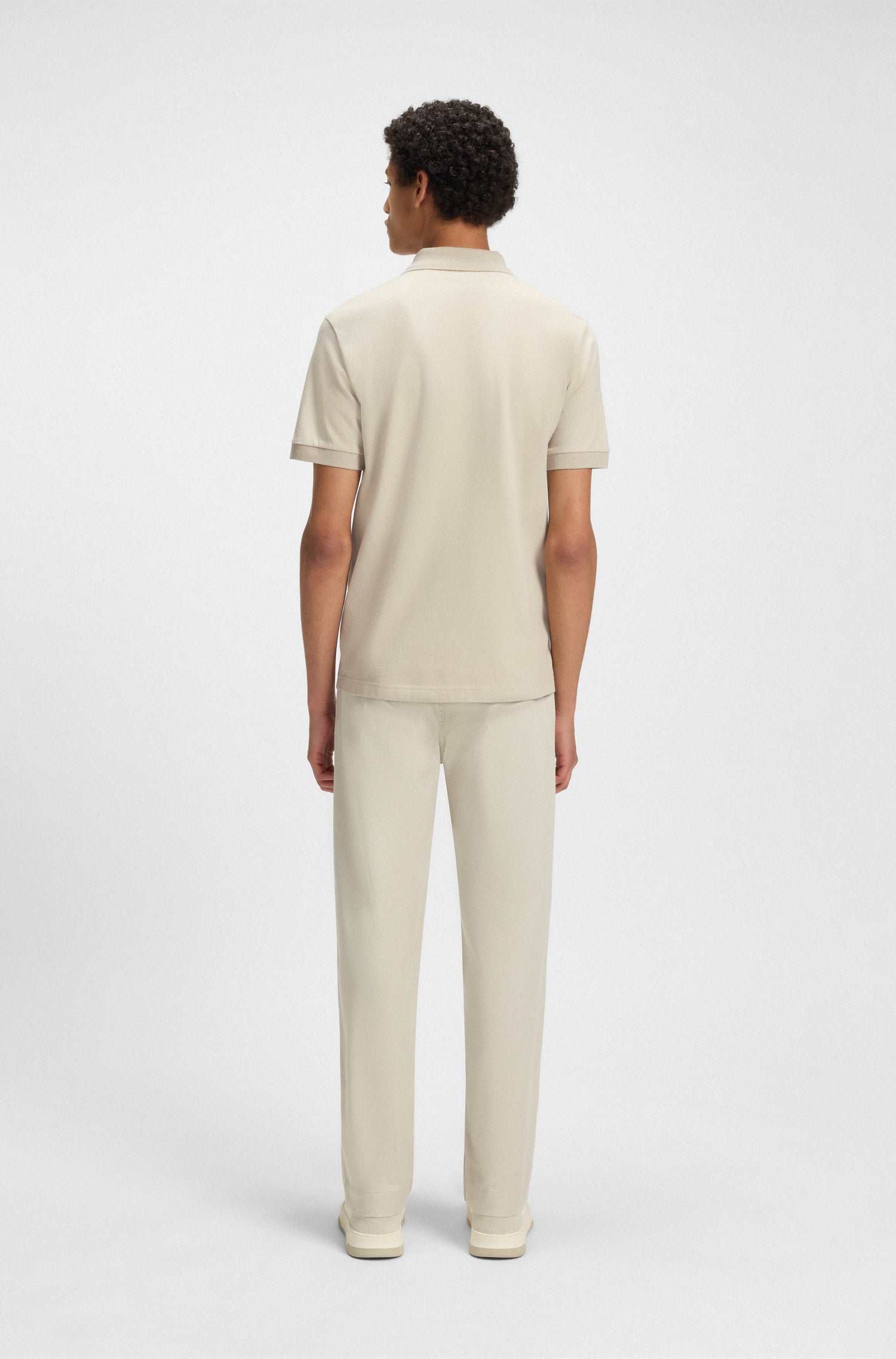 BOSS Polo Square Detail Logo Stretch Cotton