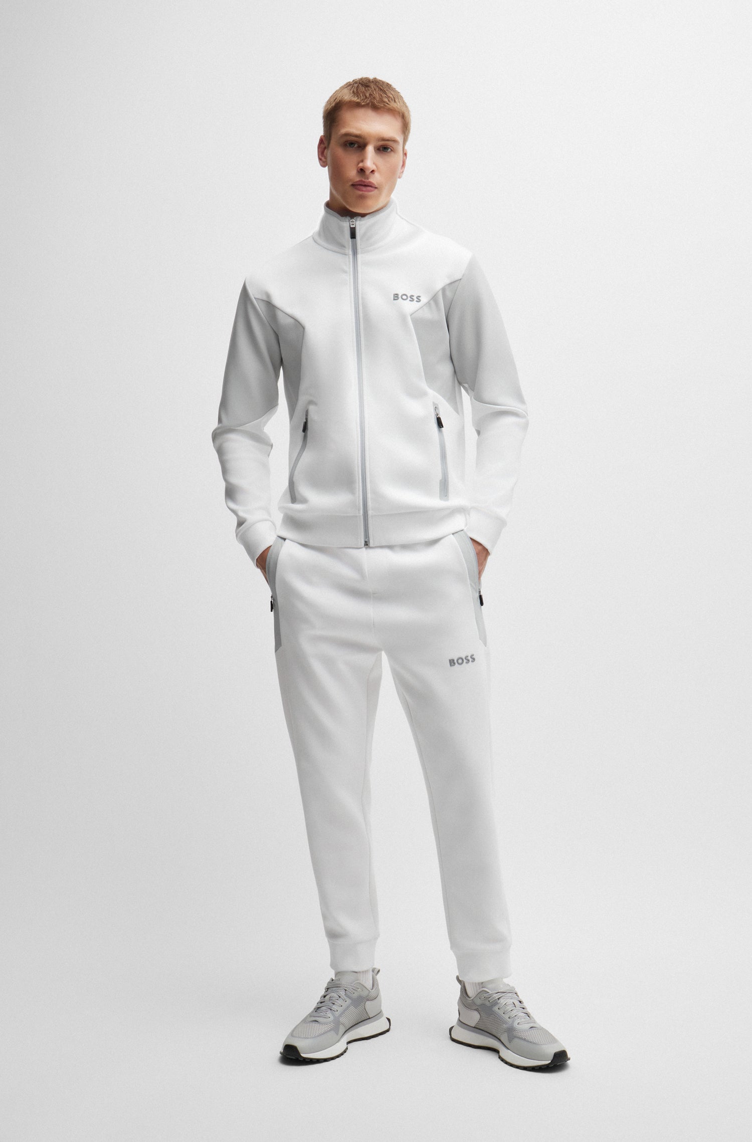 BOSS Full Zip Jersey Cotton Stretch