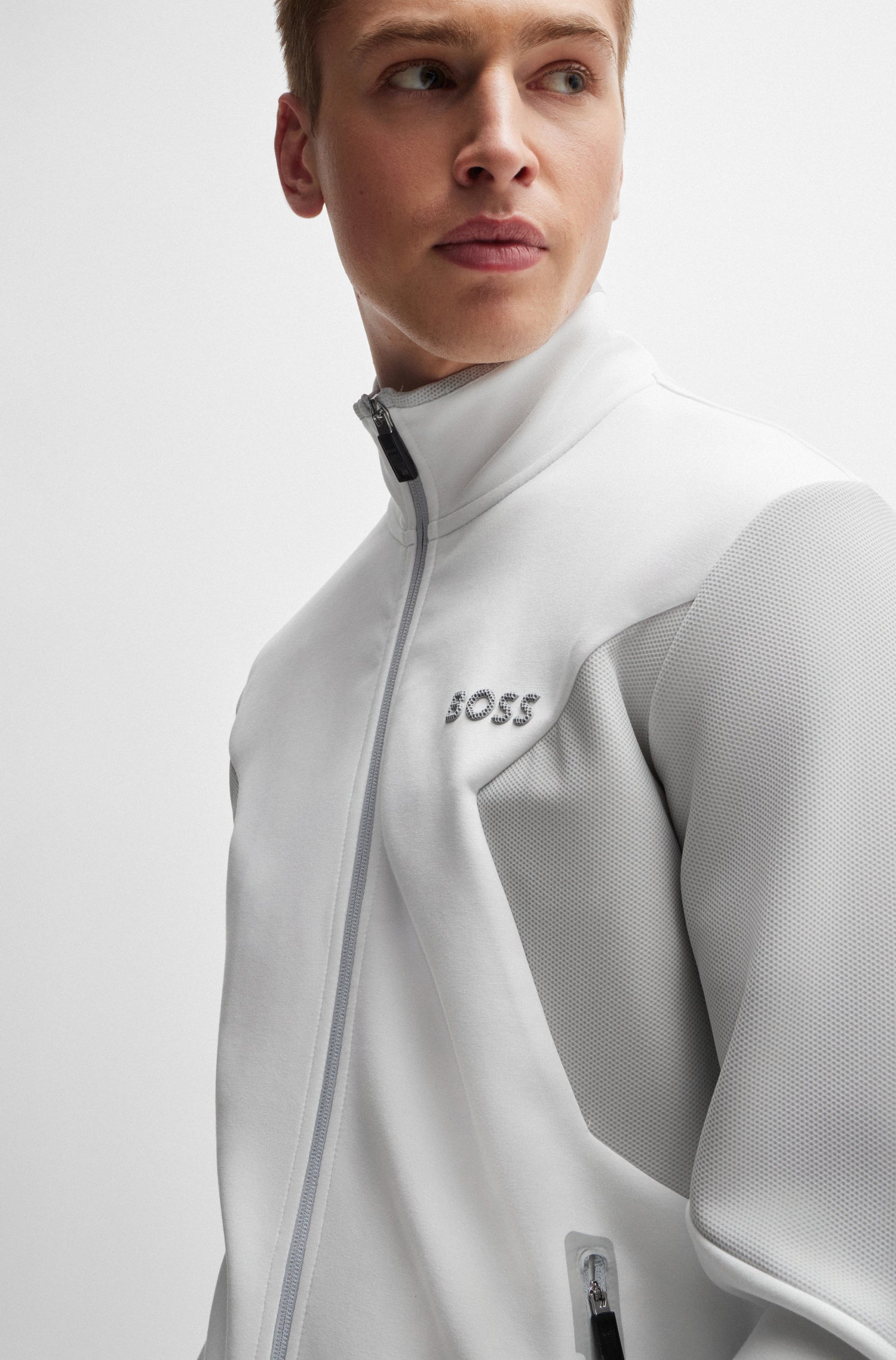 BOSS Full Zip Jersey Cotton Stretch