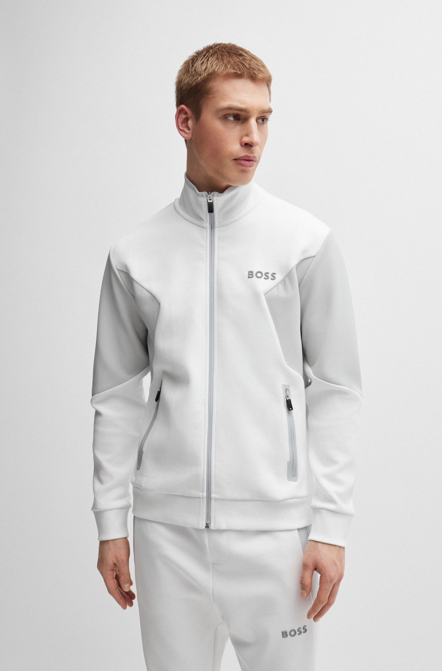 BOSS Full Zip Jersey Cotton Stretch