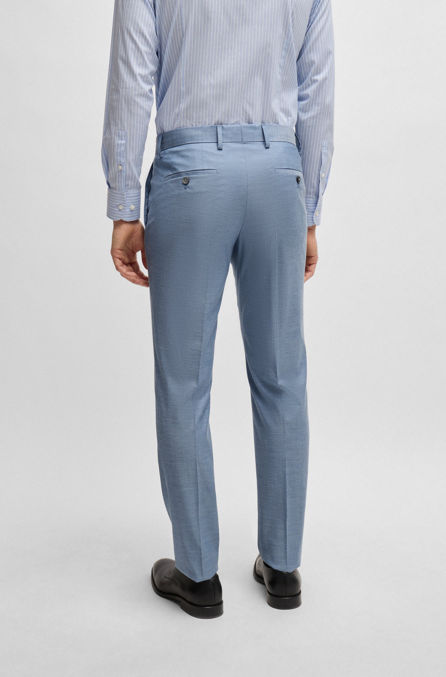 BOSS Slim Fit 3 Piece Suit Wool Blend