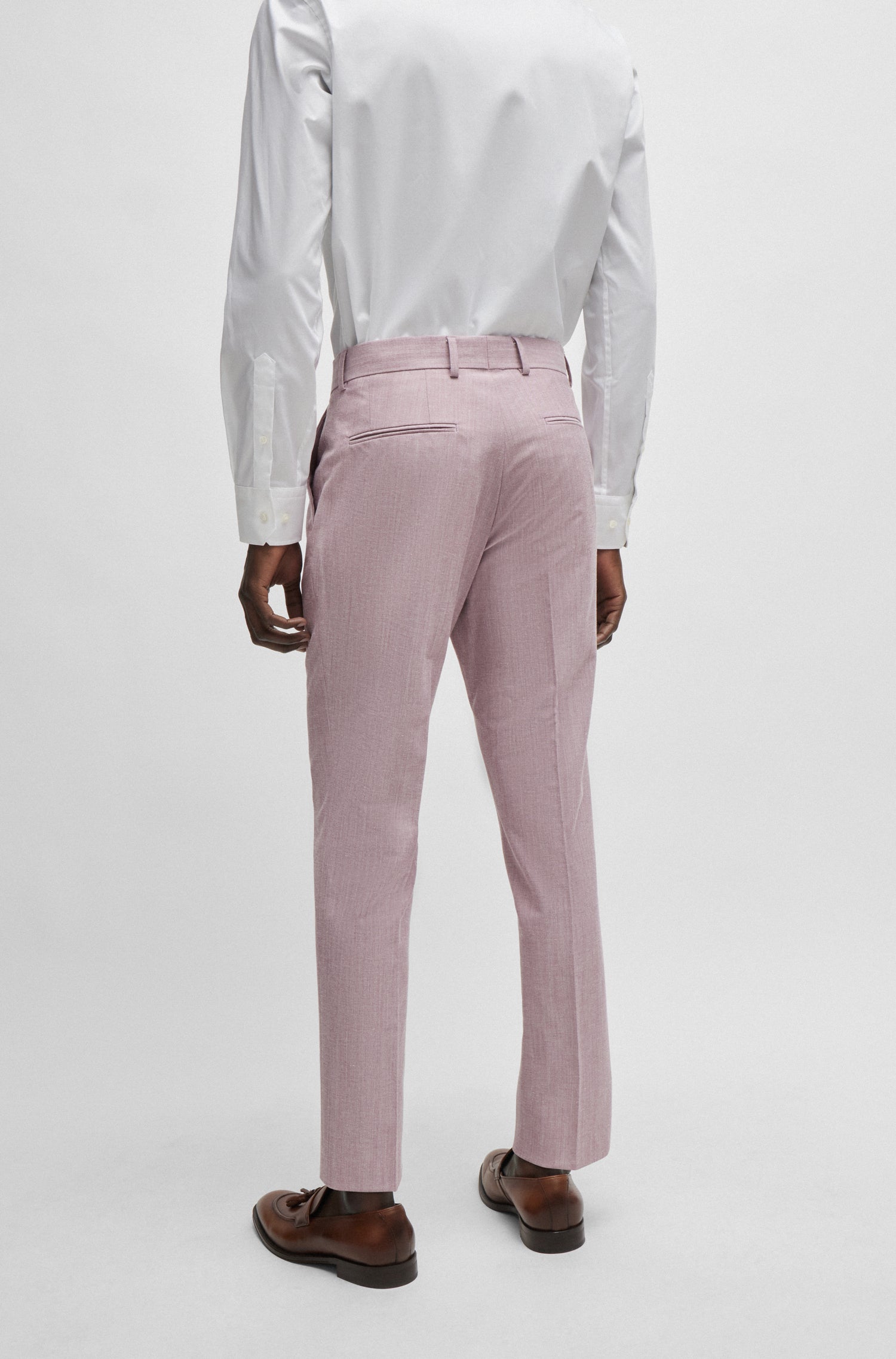 BOSS Slim Fit Trouser Cotton Wool Blend