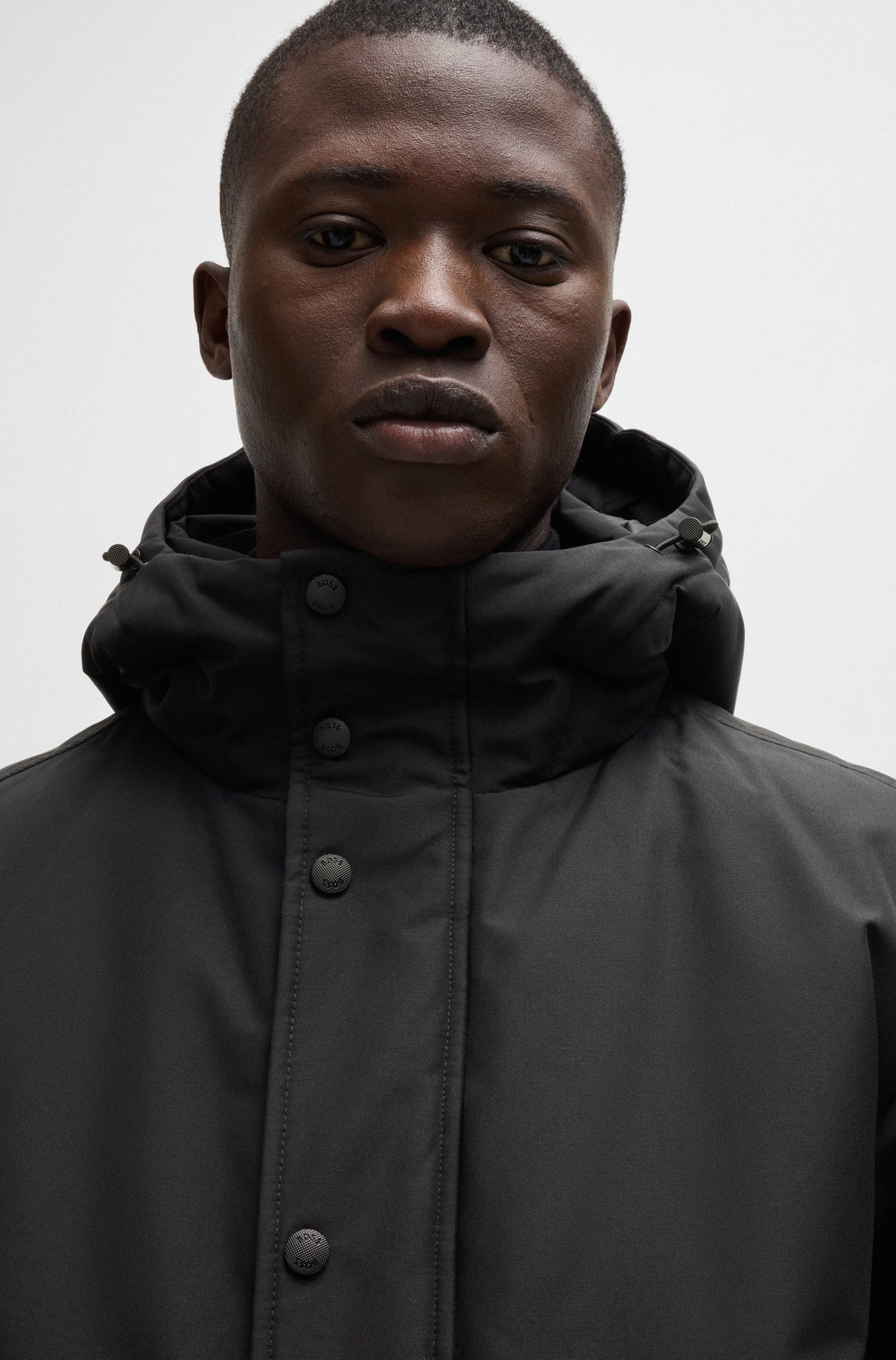 BOSS Parka Jacket With Polar Fleece Collar