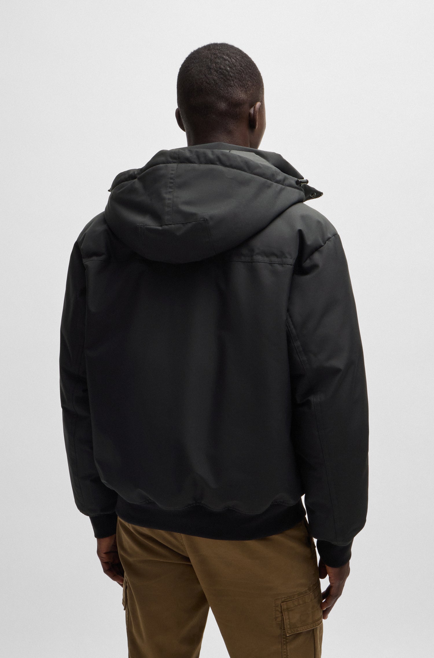 BOSS Parka Jacket With Polar Fleece Collar