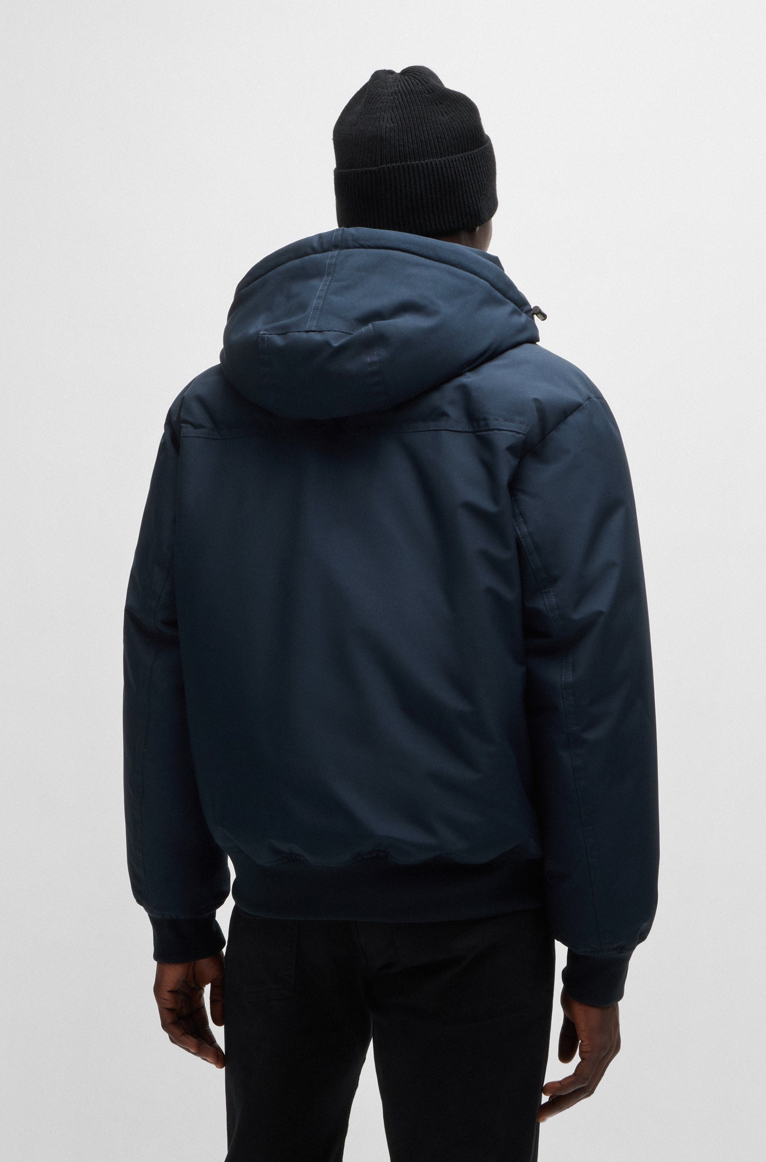 BOSS Parka Jacket With Polar Fleece Collar