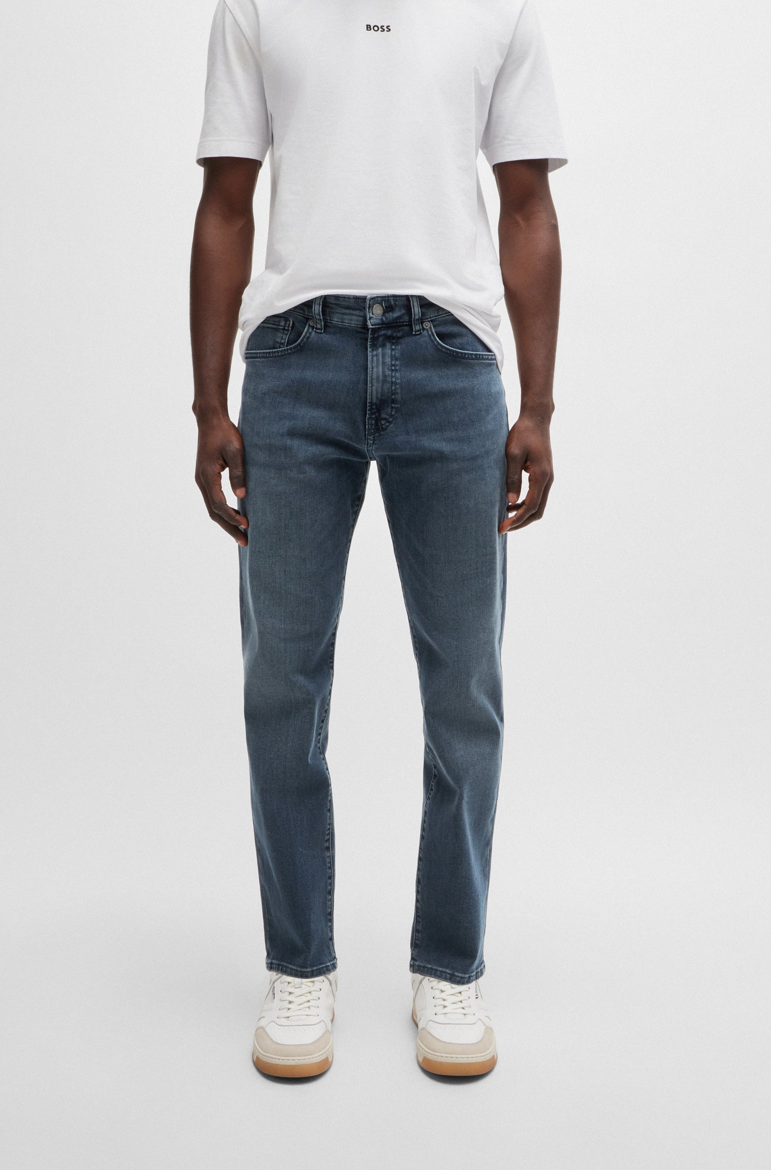 BOSS Regular Fit Jean Stretch Washed Denim