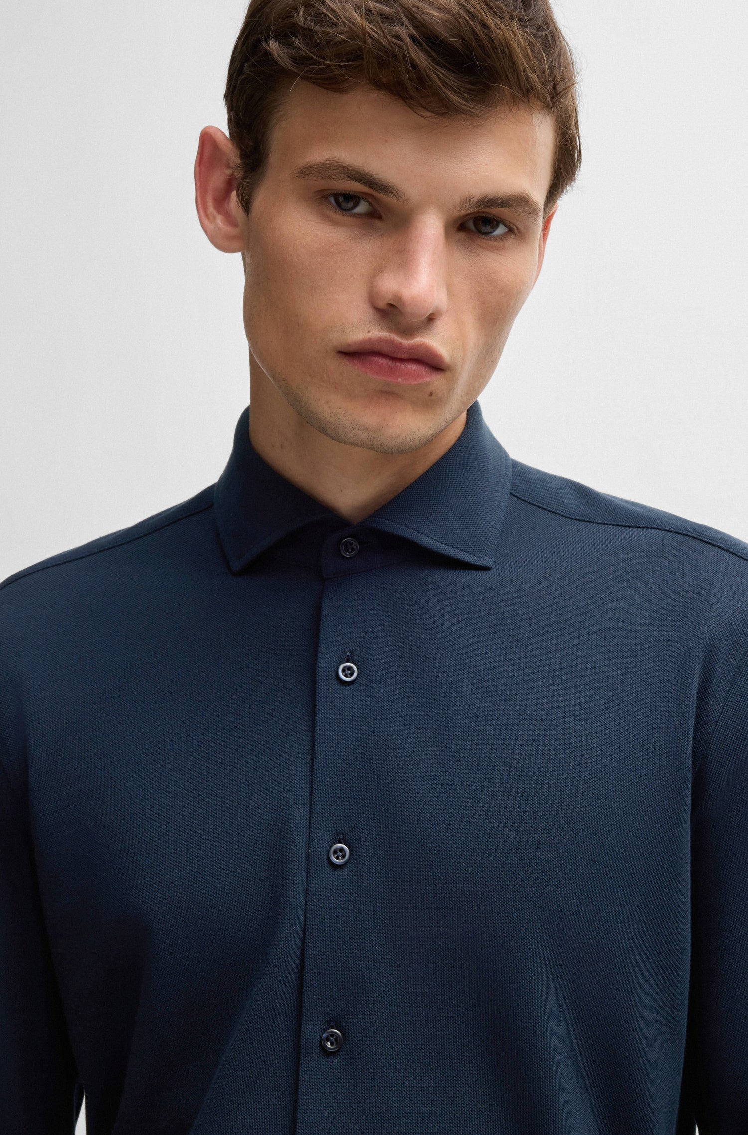 BOSS Slim Fit Shirt Performance Stretch Pure Cotton
