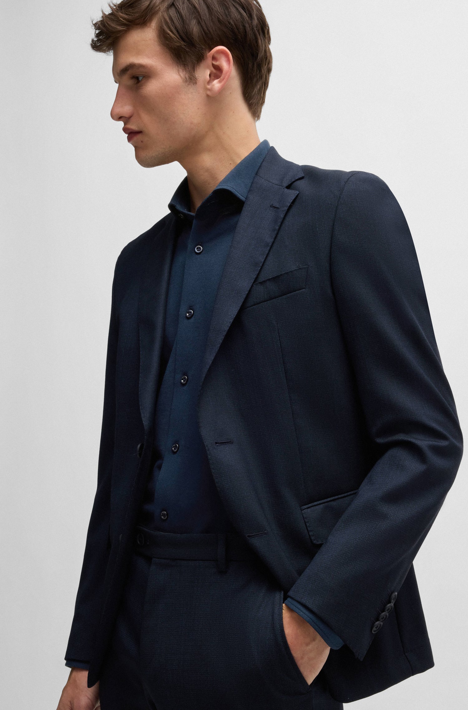 BOSS Slim Fit Shirt Performance Stretch Pure Cotton
