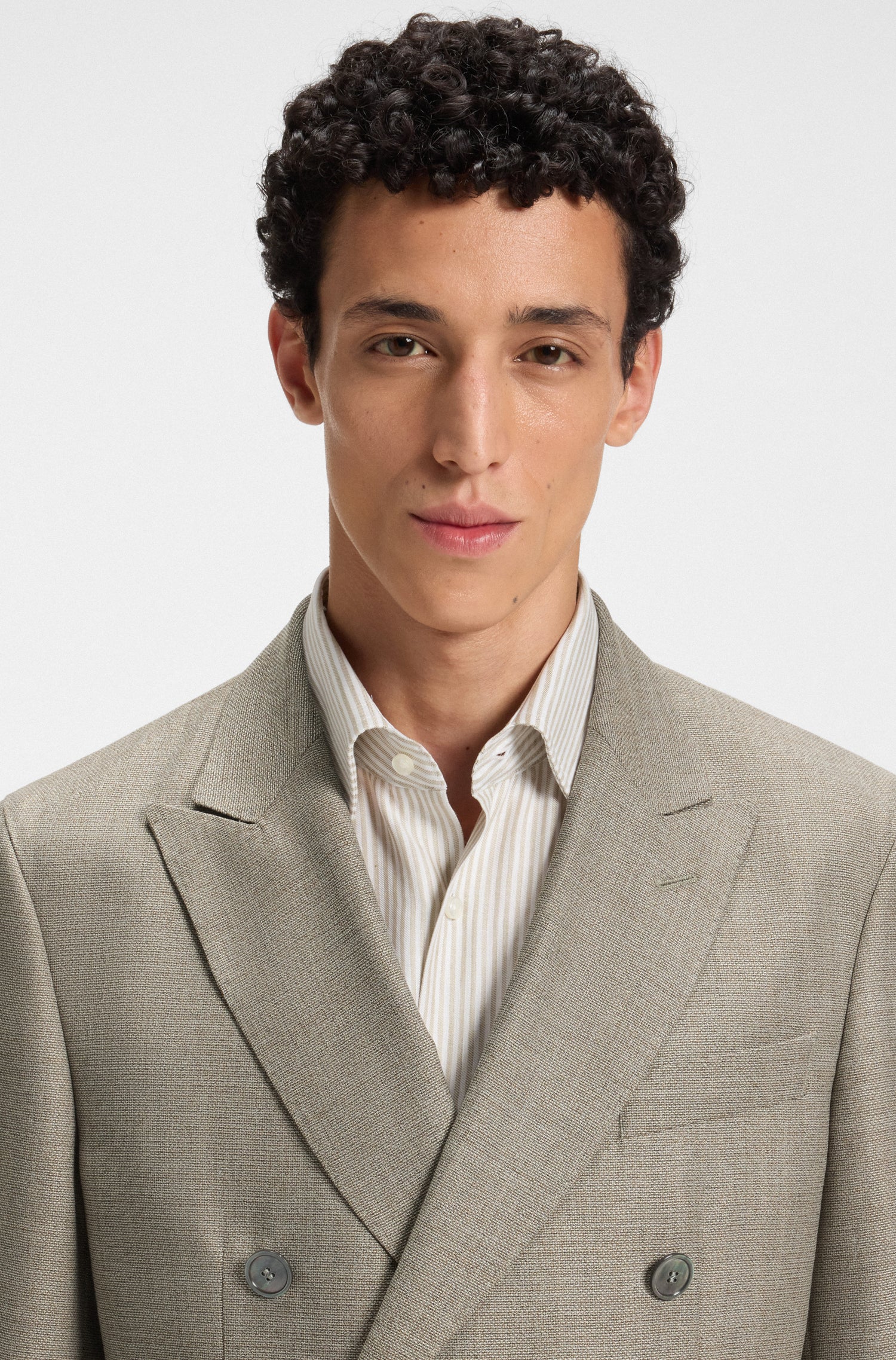 BOSS Slim Fit Blazer In Patterned Virgin Wool