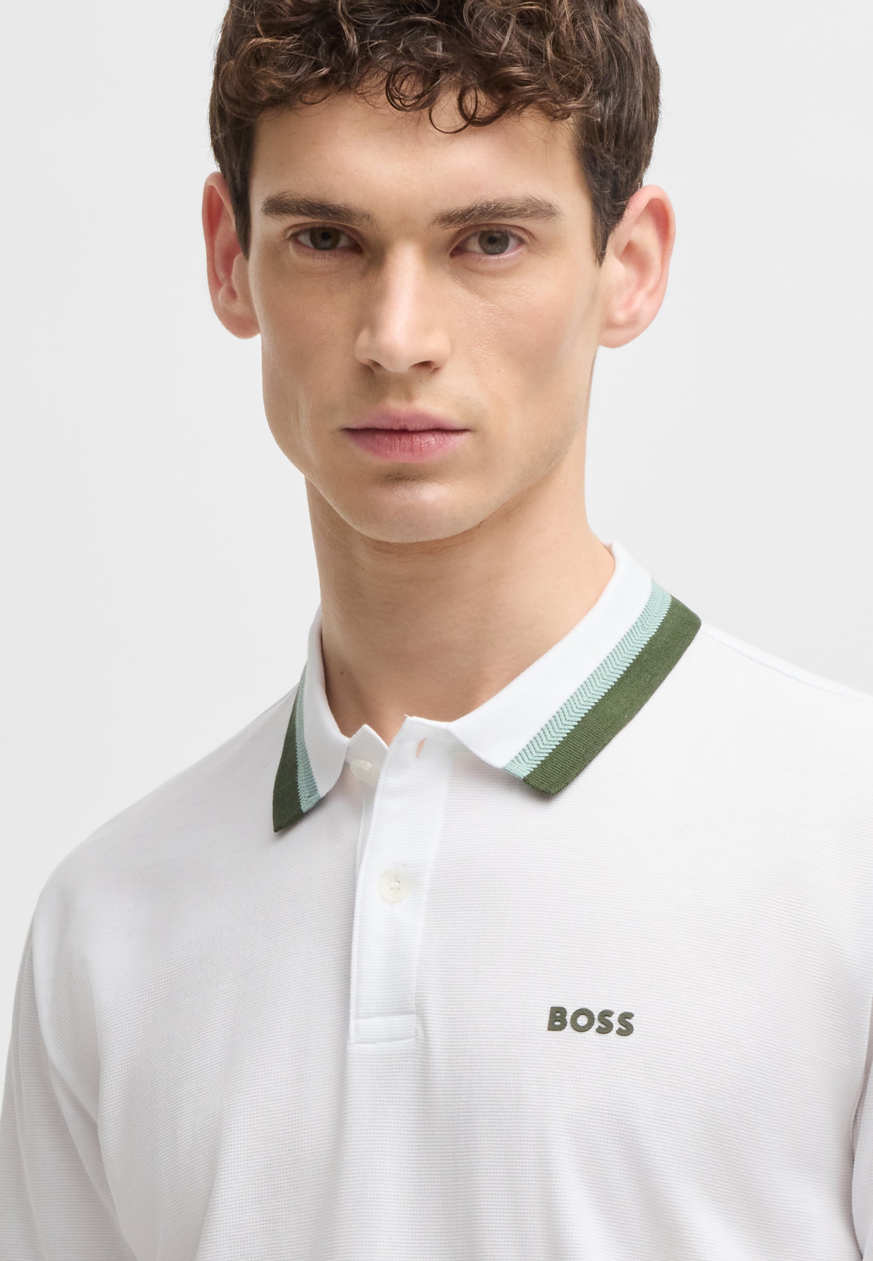 BOSS Polo Shirt Contrast Stripes