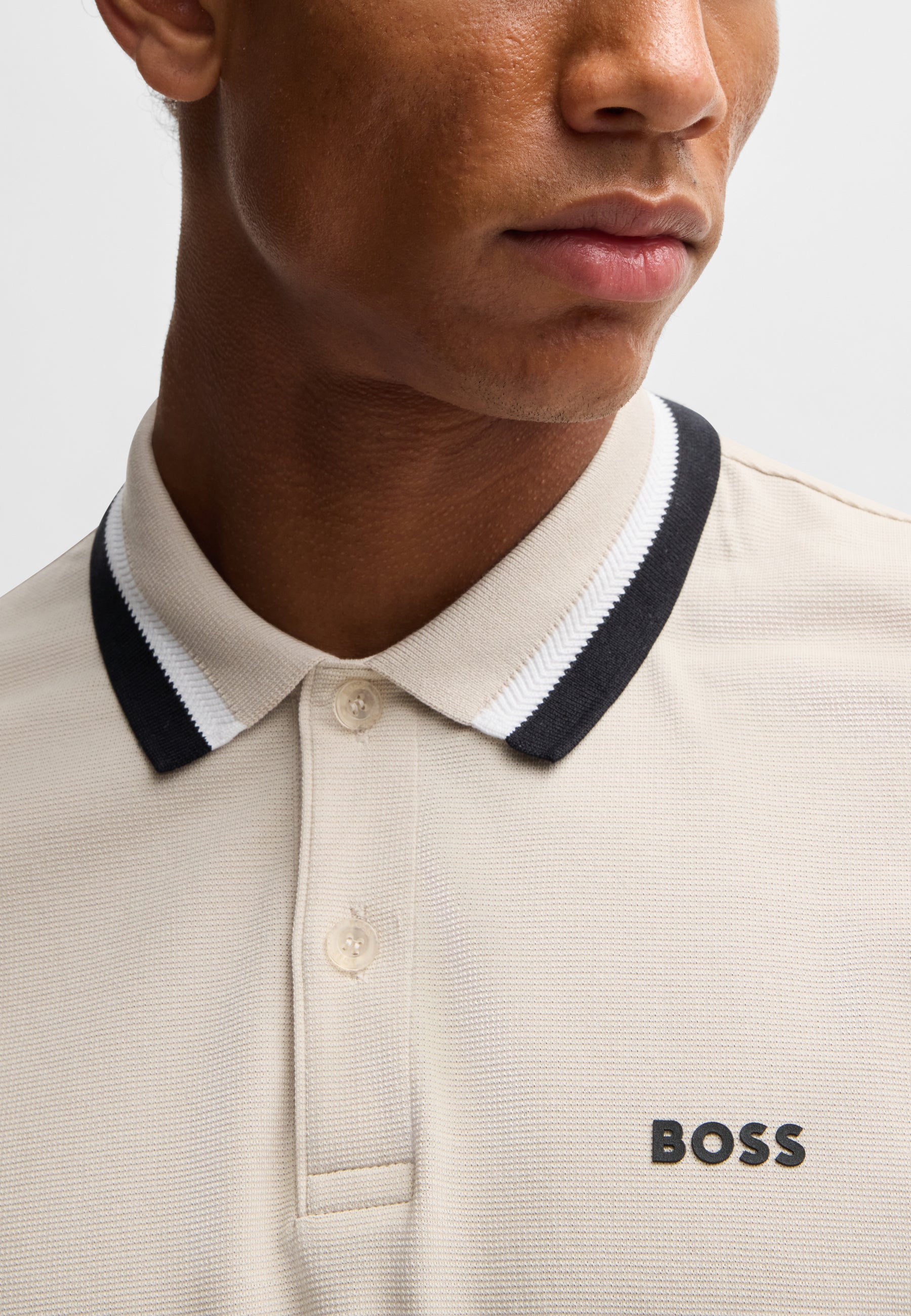 BOSS Polo Shirt Contrast Stripes