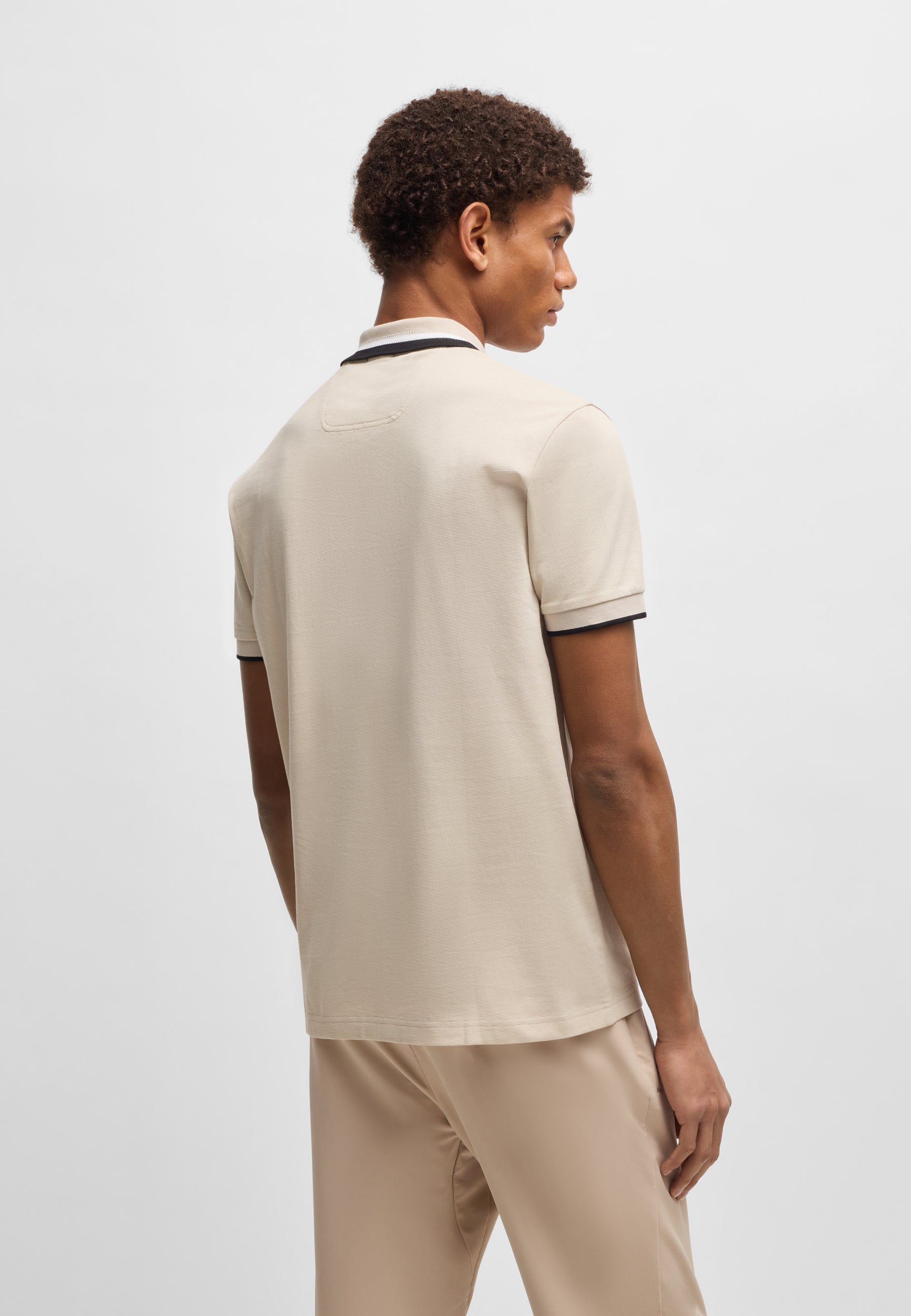 BOSS Polo Shirt Contrast Stripes