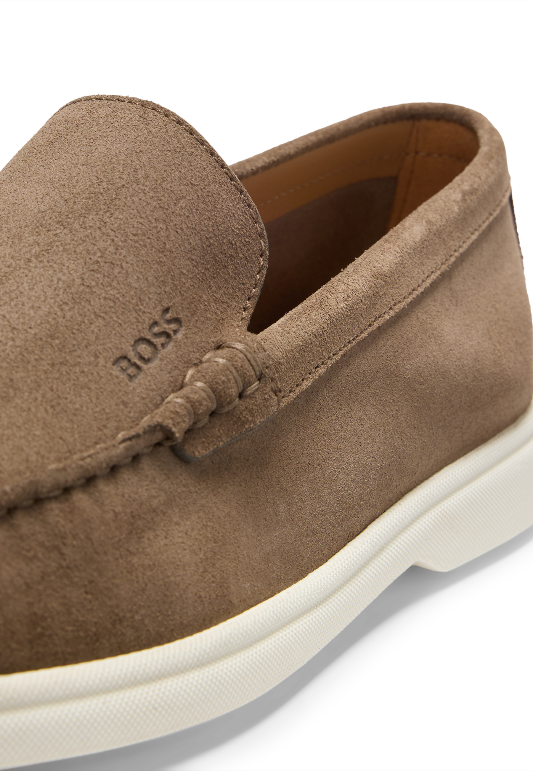 BOSS Suede Loafers Contrast Outsole