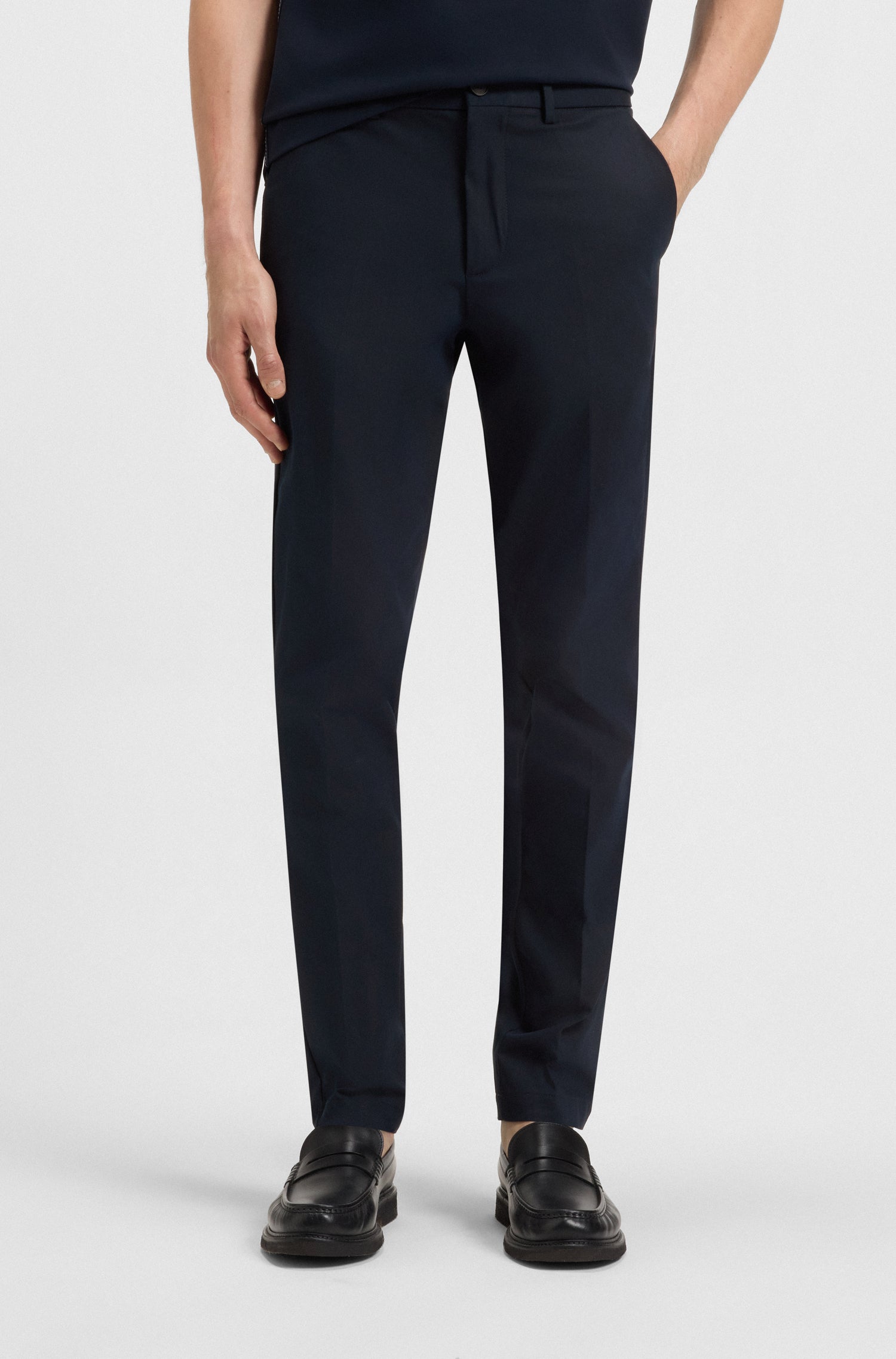 BOSS Slim Fit Trouser Stretch Cotton Blend