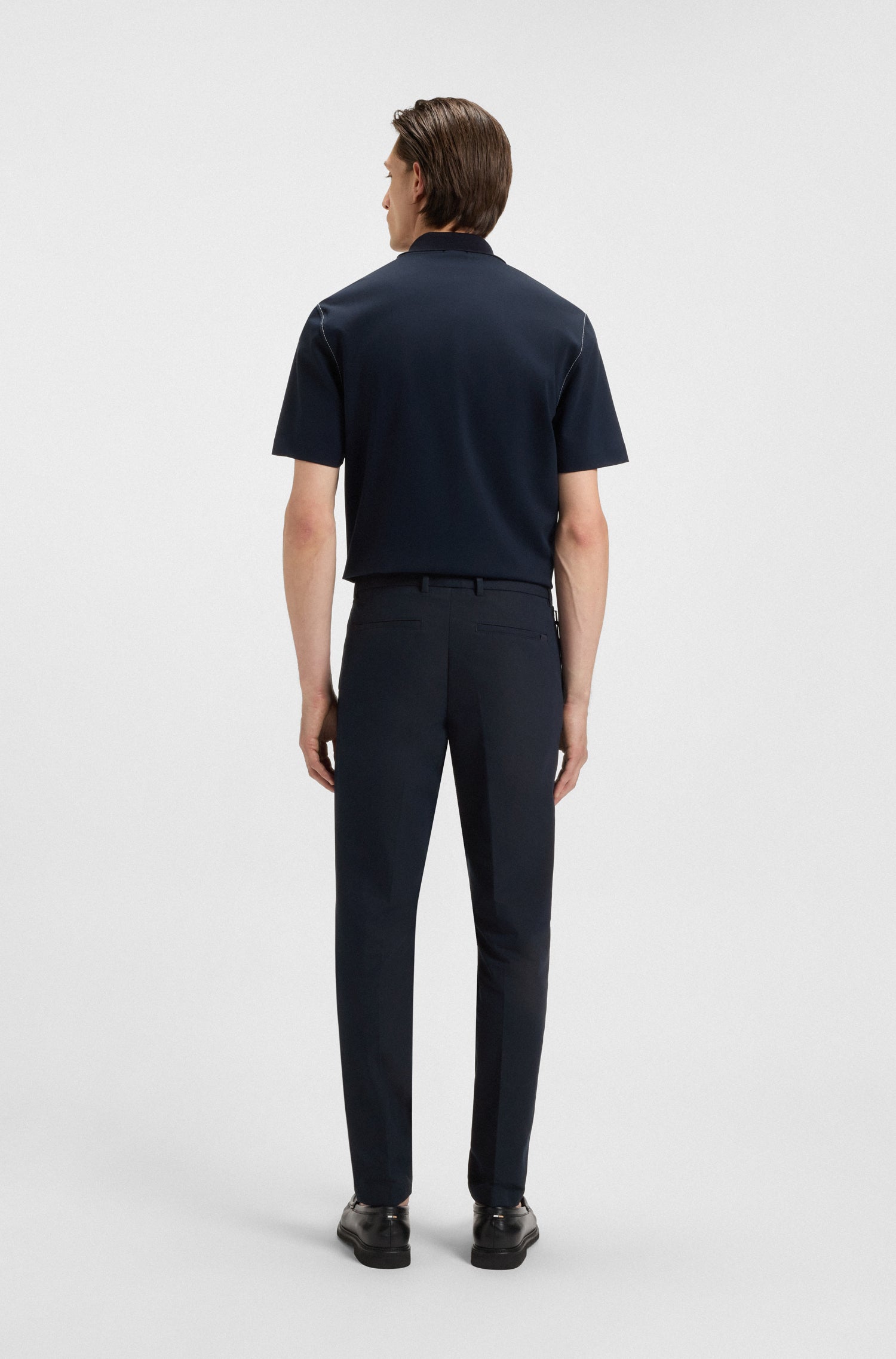 BOSS Slim Fit Trouser Stretch Cotton Blend