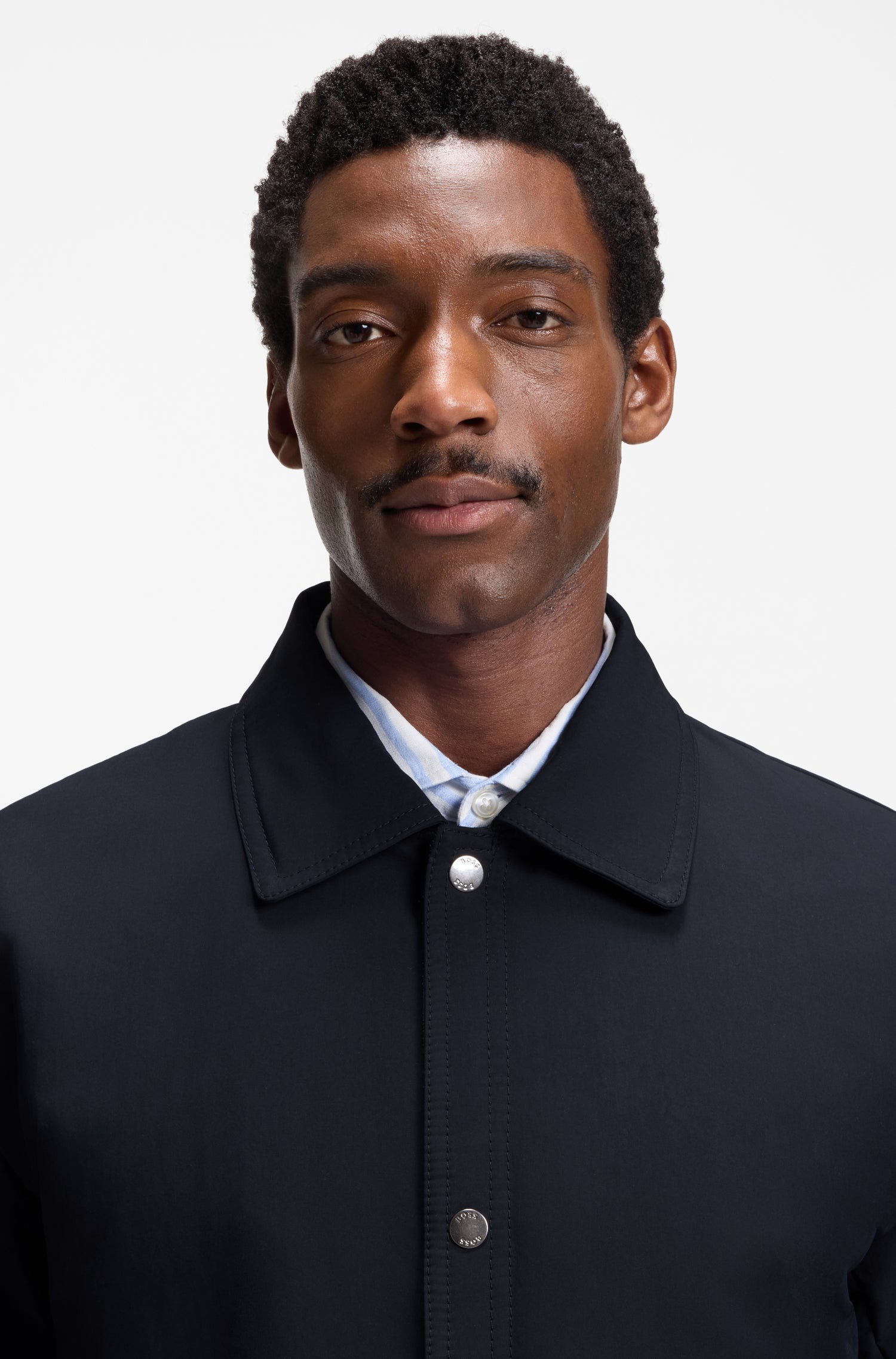 BOSS Padded Jacket Snap Button Front
