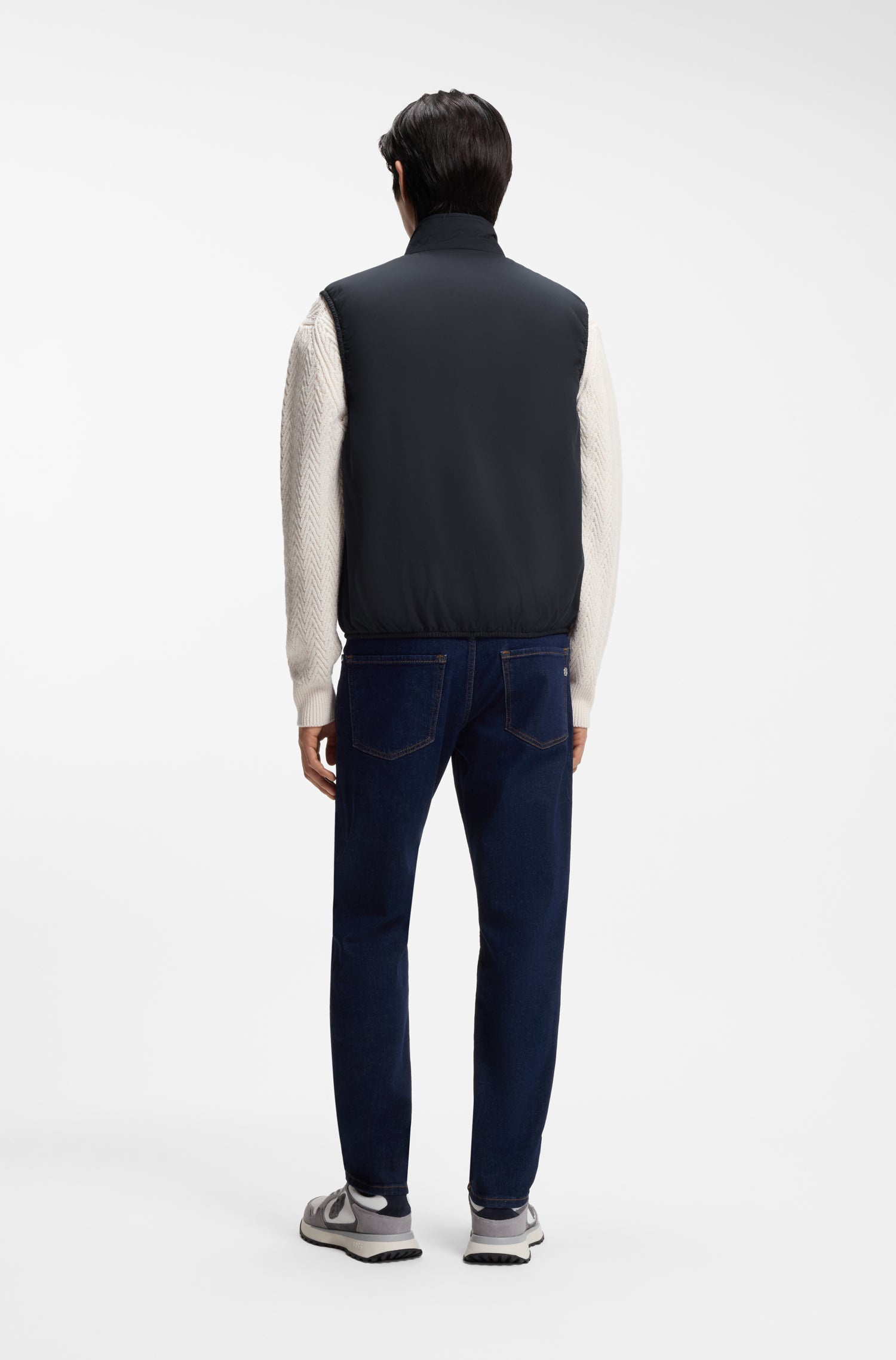 BOSS Padded Vest Knitted Trims