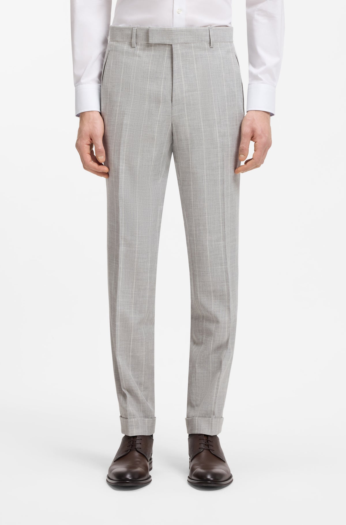 BOSS Suit Wool Cotton Blend
