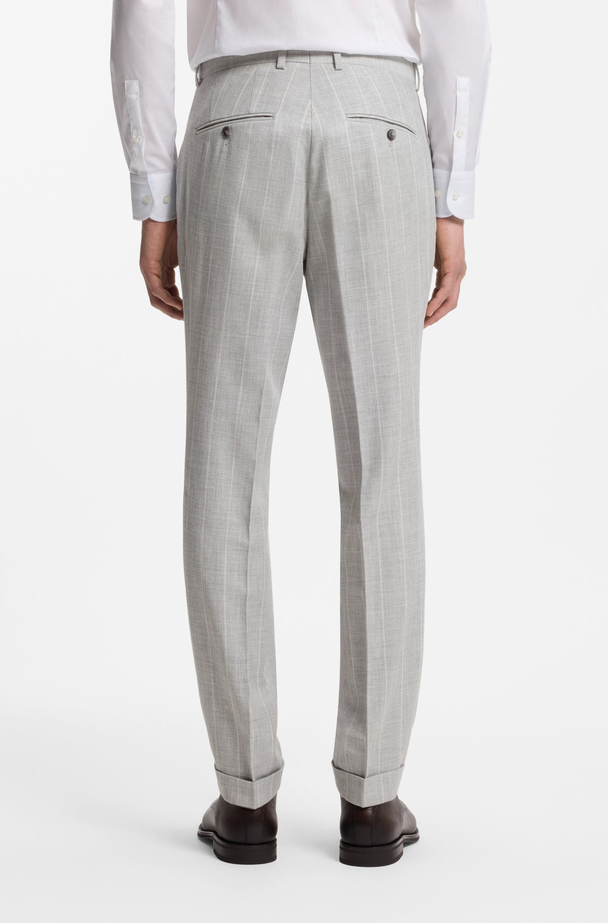 BOSS Suit Wool Cotton Blend
