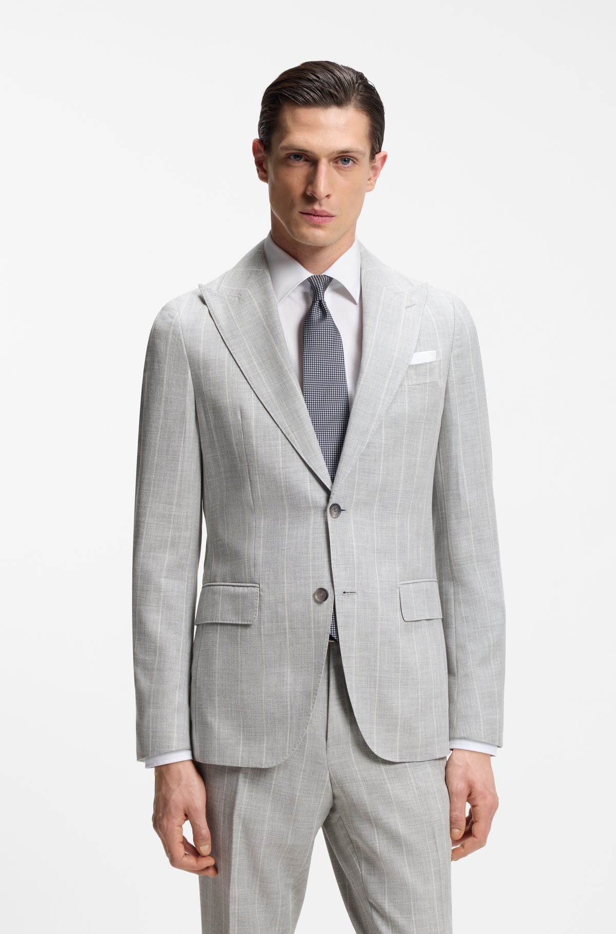 BOSS Suit Wool Cotton Blend