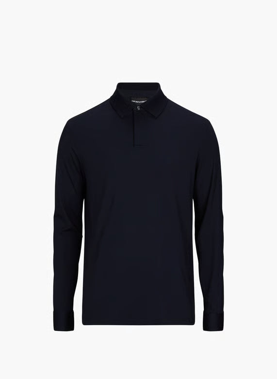 Emporio Armani Long Sleeve Polo Silk Blend