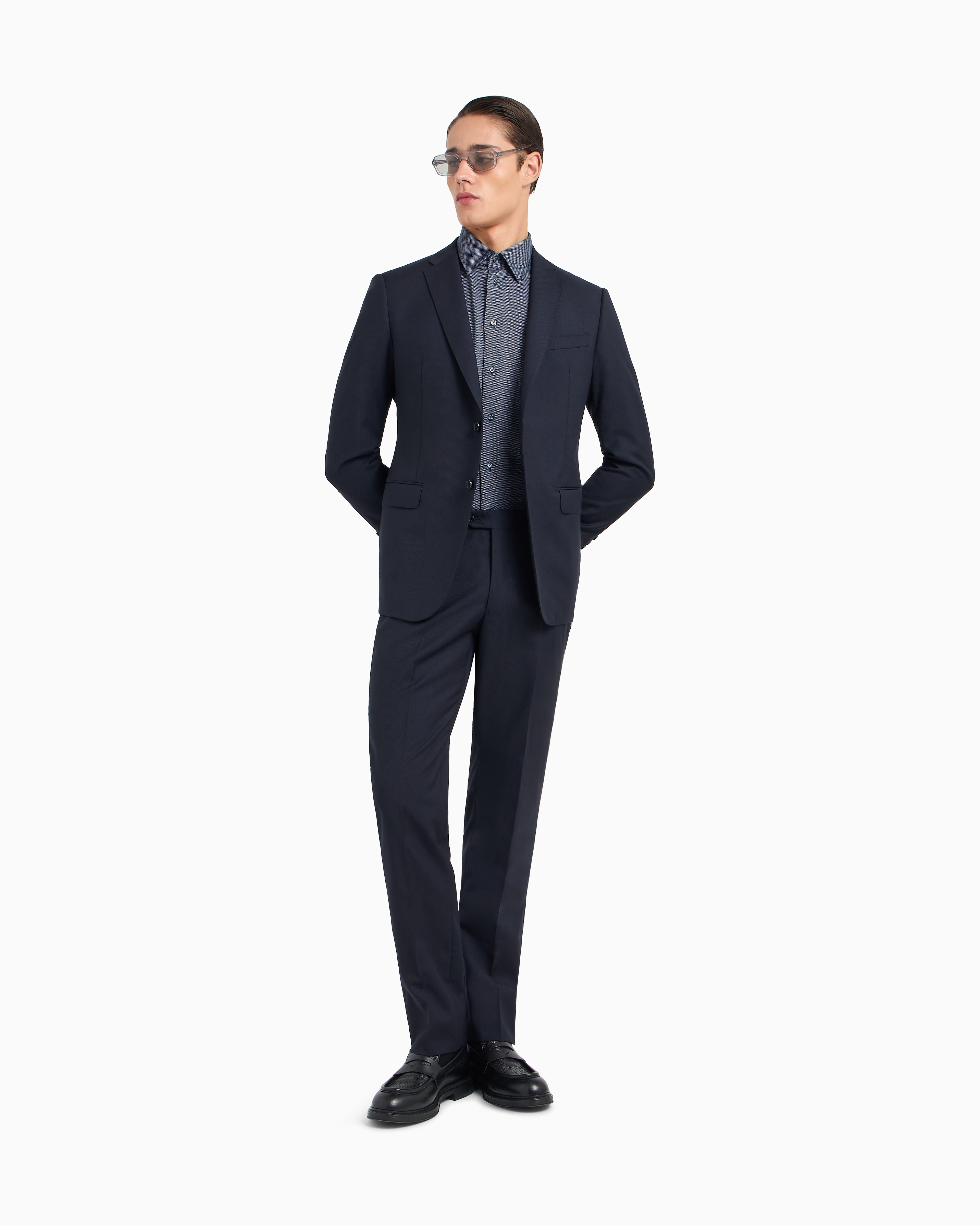Emporio Armani Slim Fit Suit Micro Stripe Virgin Wool