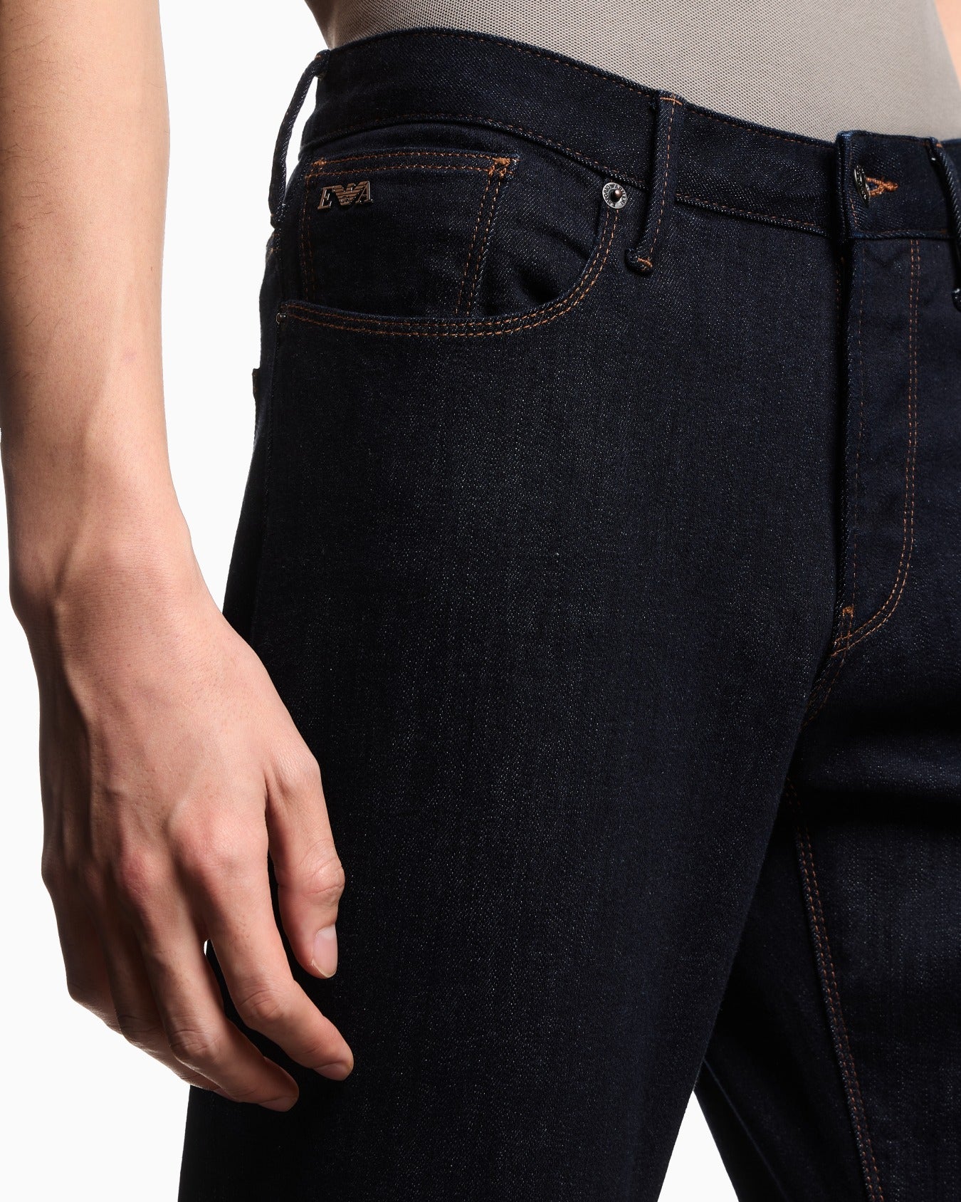 Emporio Armani Jean Slim Fit J06 Washed 11.5-oz Comfort Denim