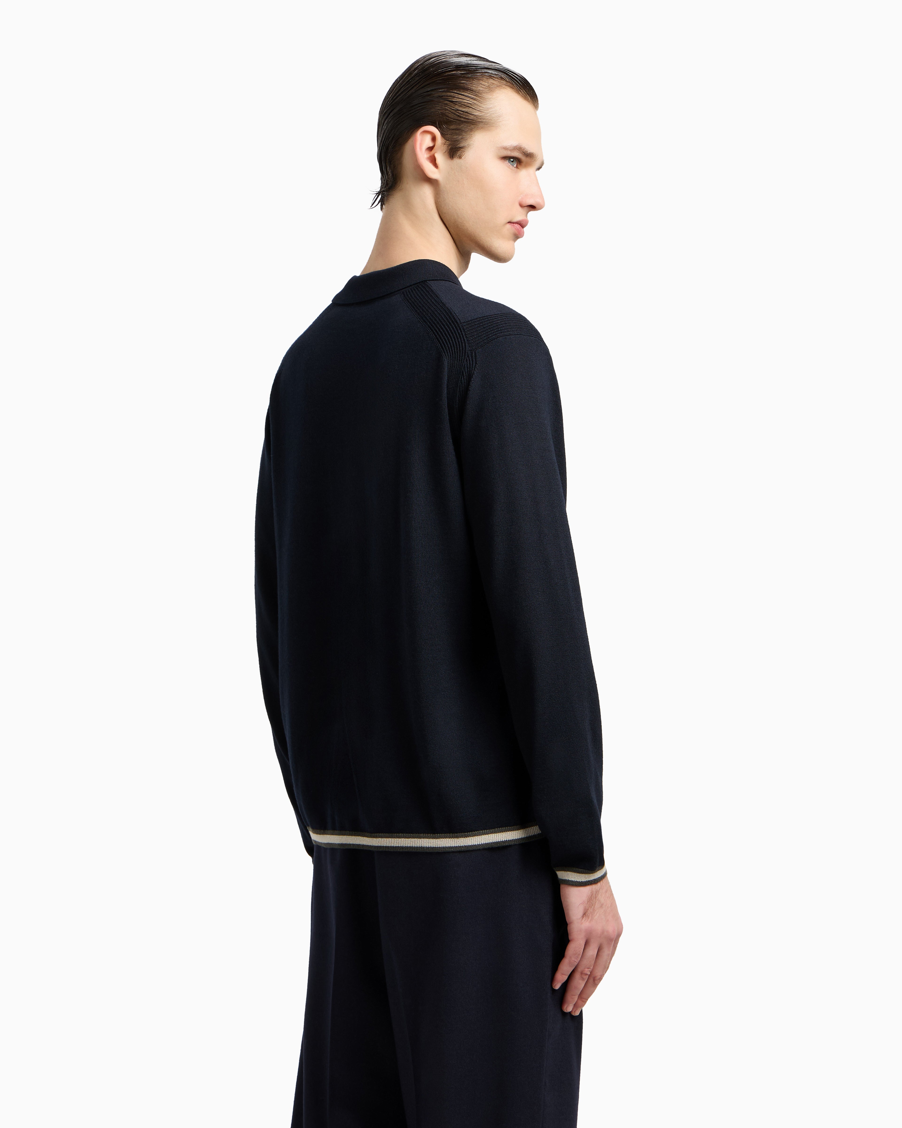 Emporio Armani Knitted Polo Virgin Wool