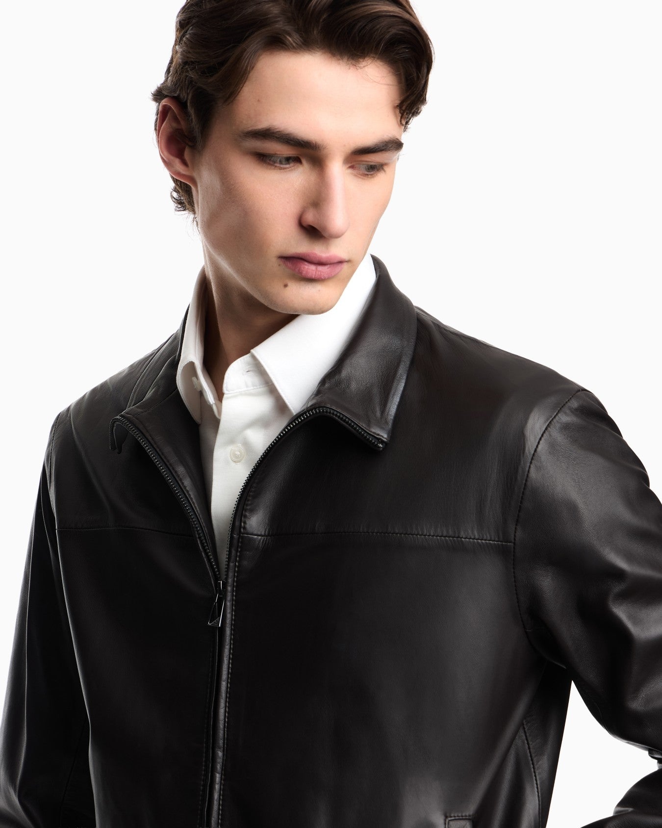 Emporio Armani Nappa Lambskin Leather Jacket