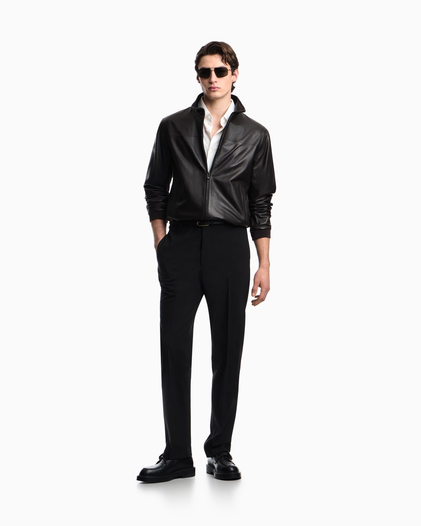Emporio Armani Nappa Lambskin Leather Jacket
