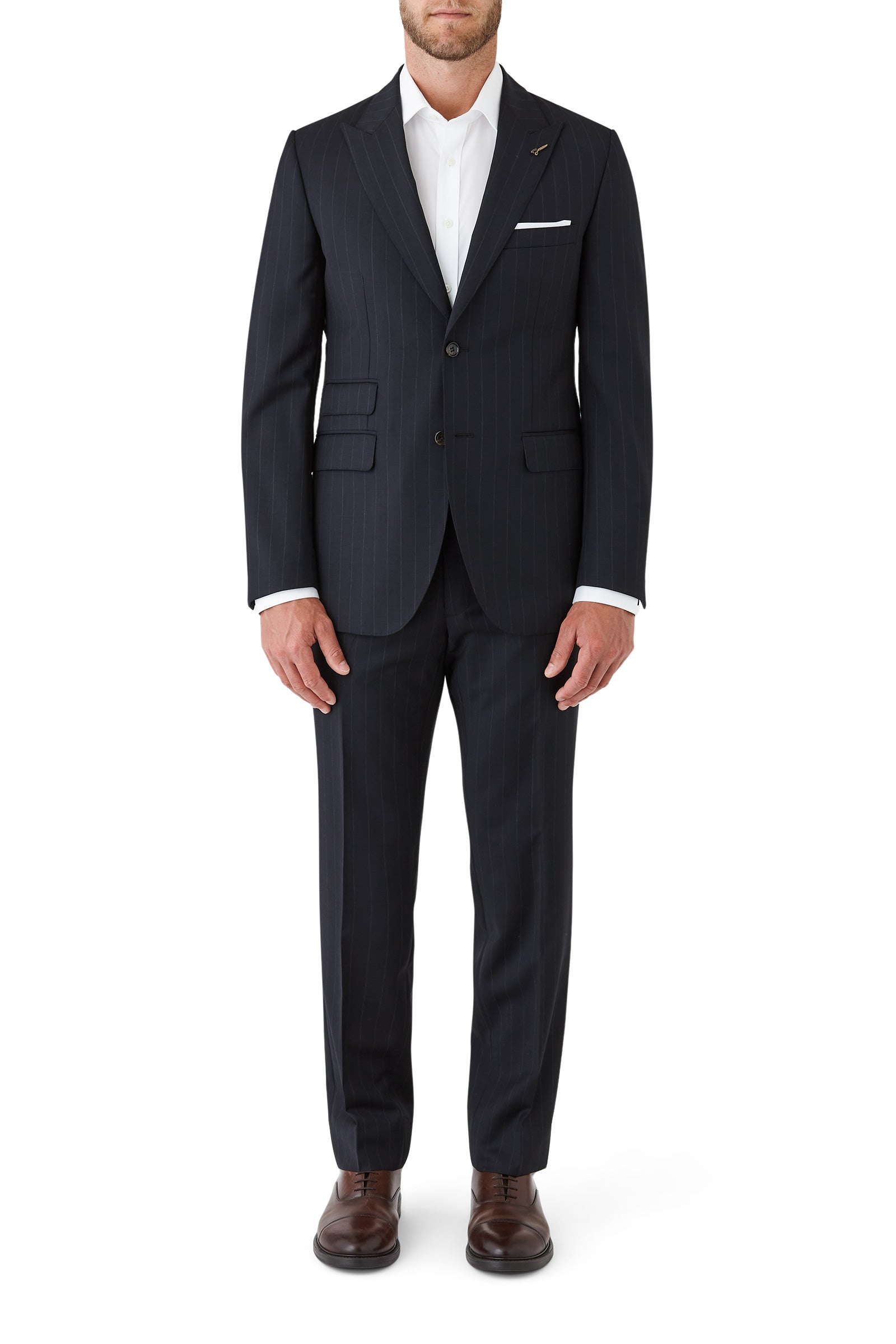 Joe Black Pin Stripe Suit Pure Merino Wool