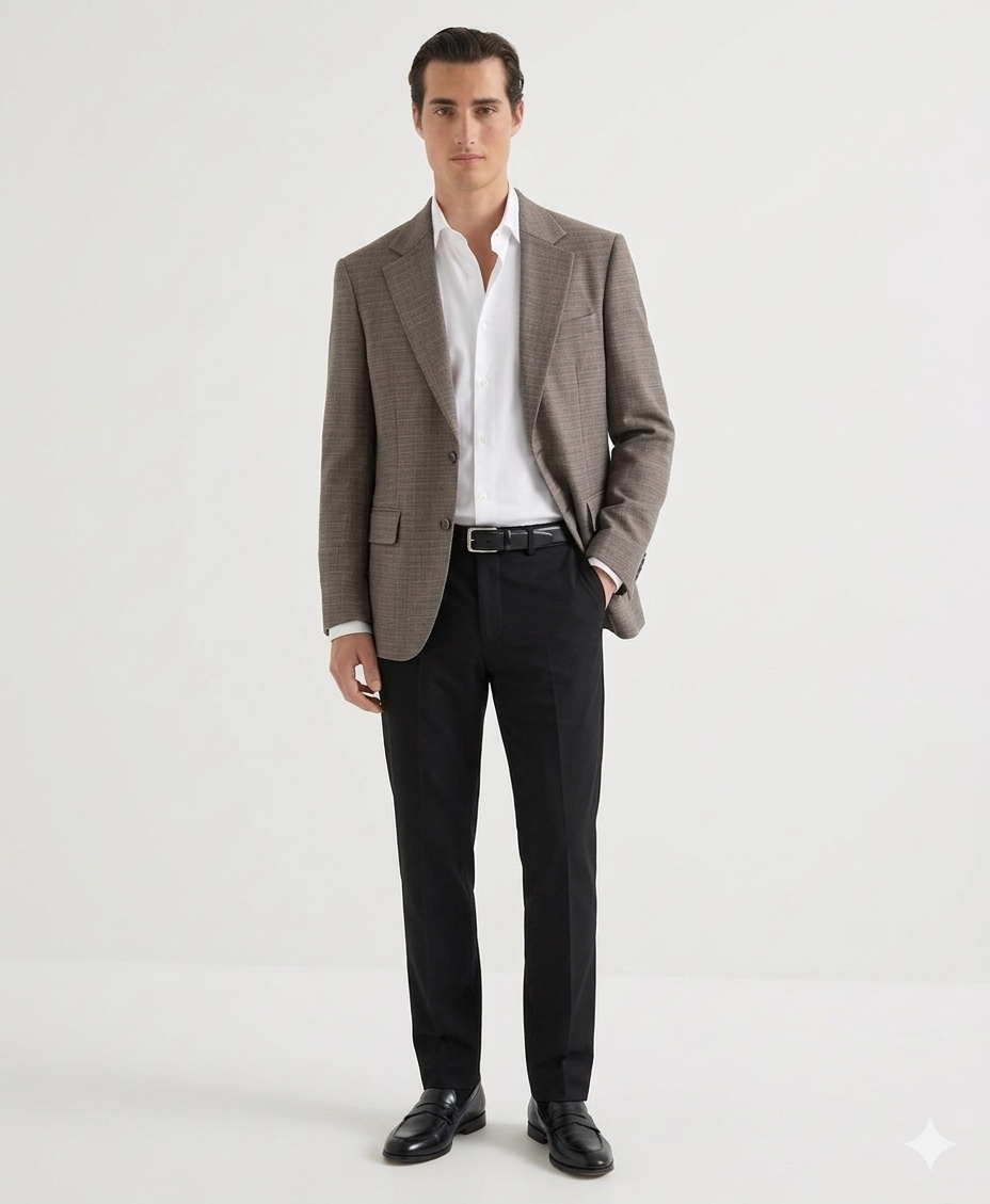 DM Tailors Textured Grey Blazer 015