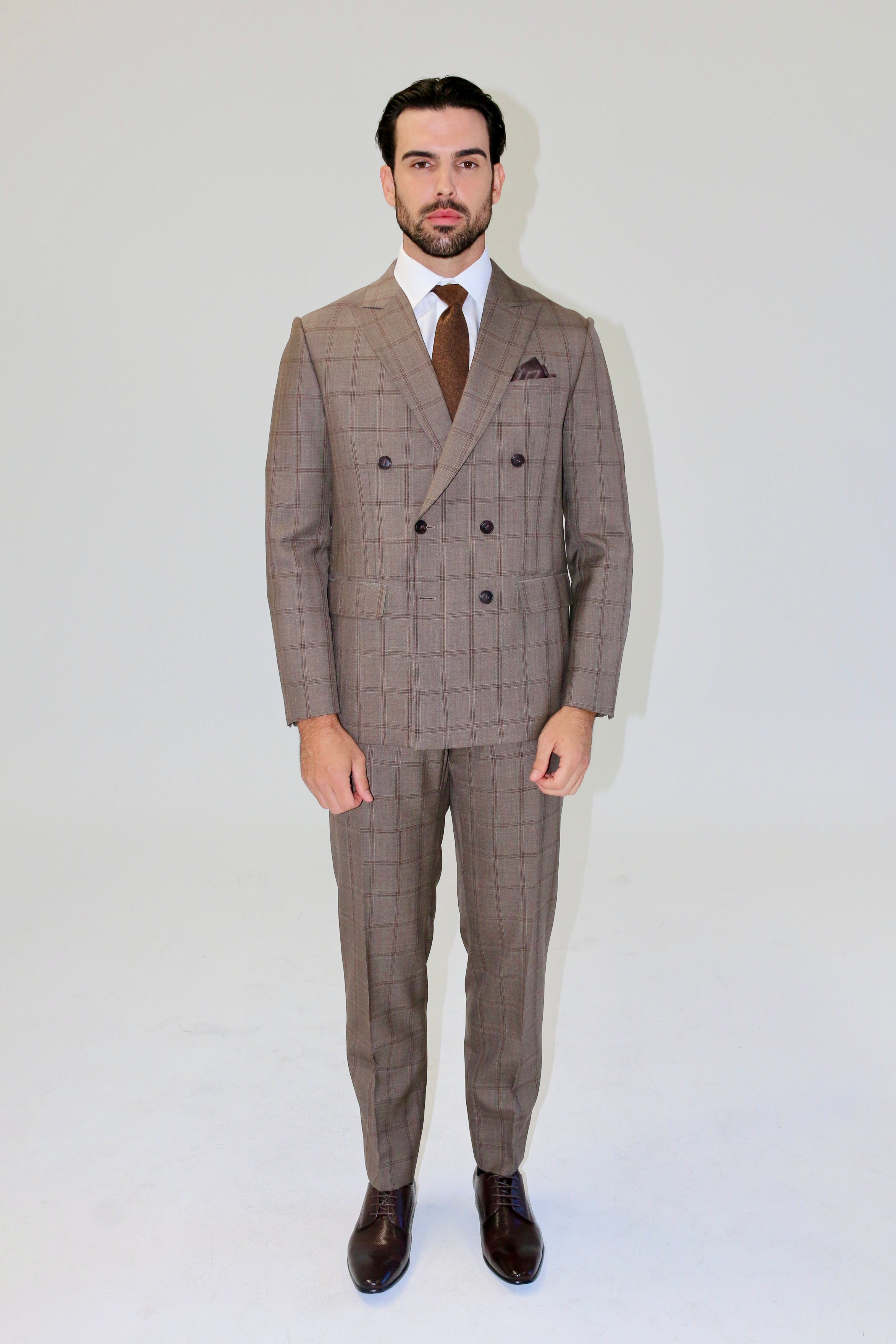 DM Tailors Double Breasted Suit Pure Wool 004