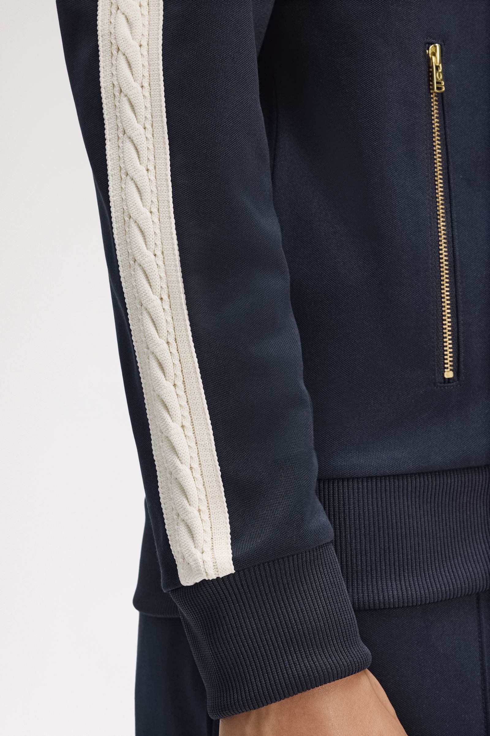 Fred Perry Cable Knit Sleeve Track Jacket