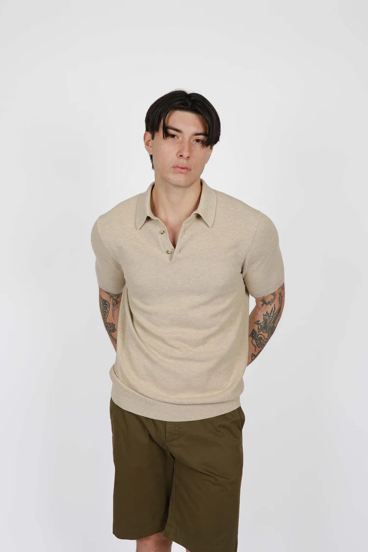 James Harper Knitted Polo Top