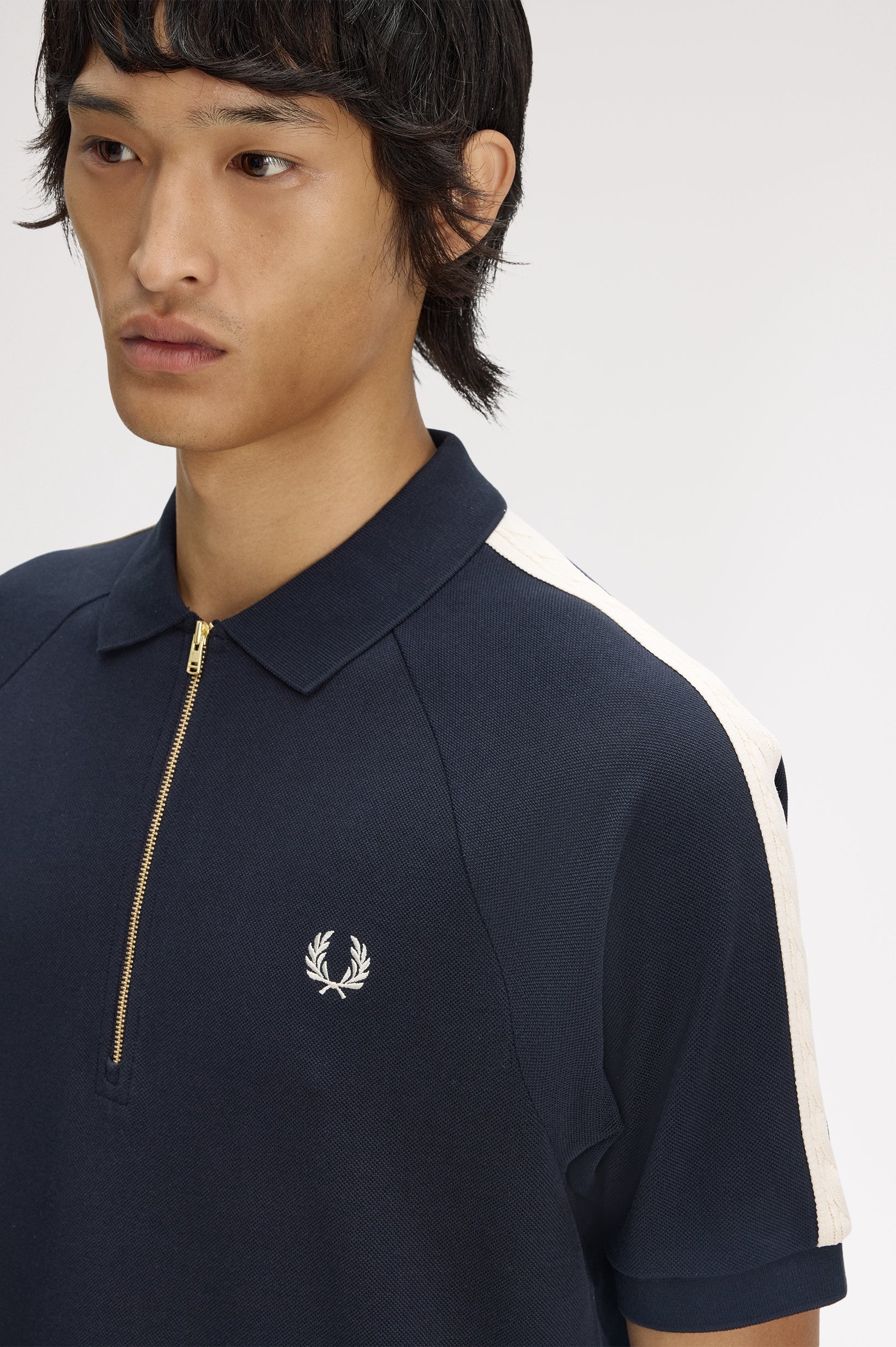 Fred Perry Polo Cable Knit Sleeve