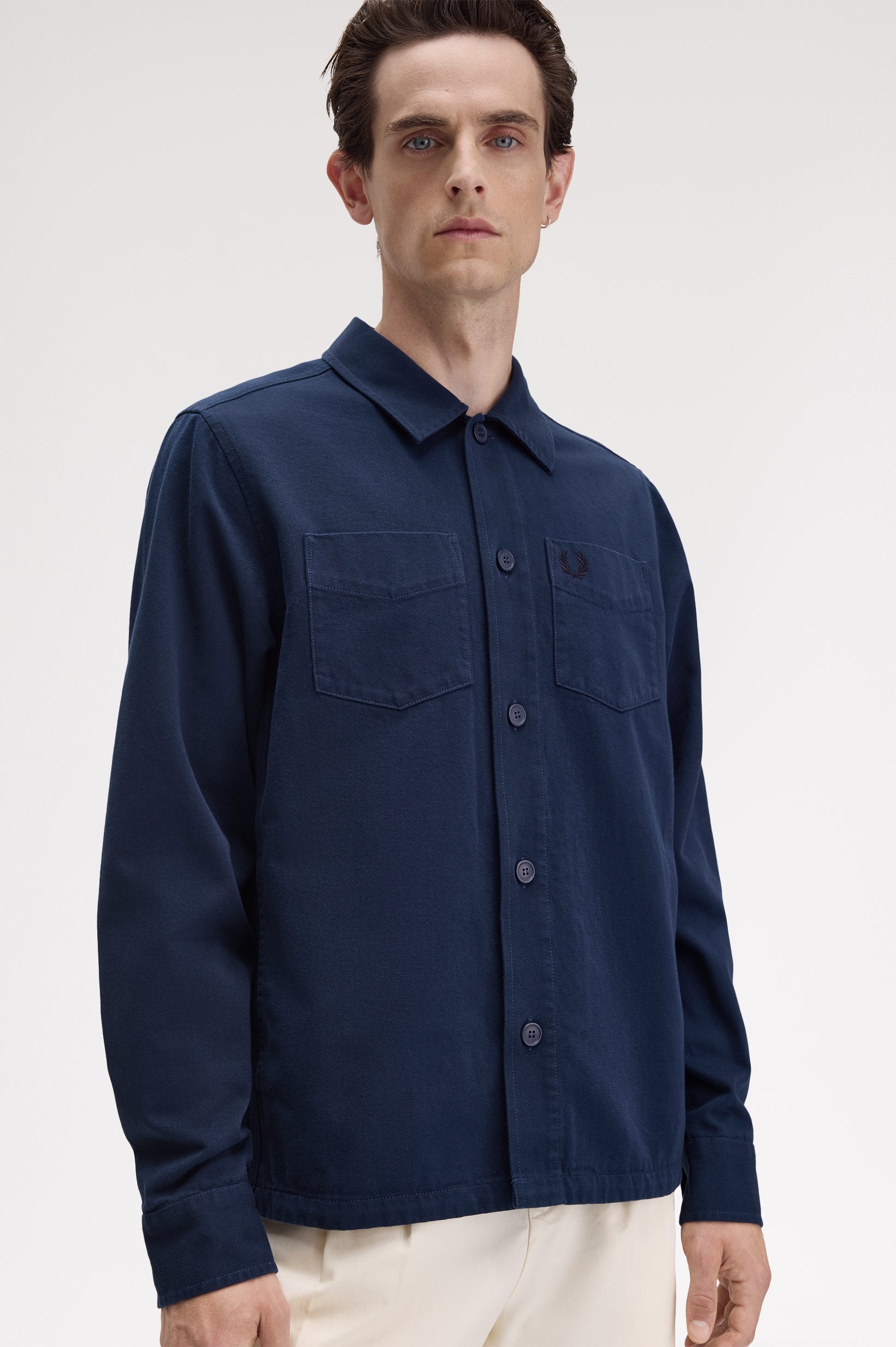 Fred Perry Button Down Over Shirt Jacket