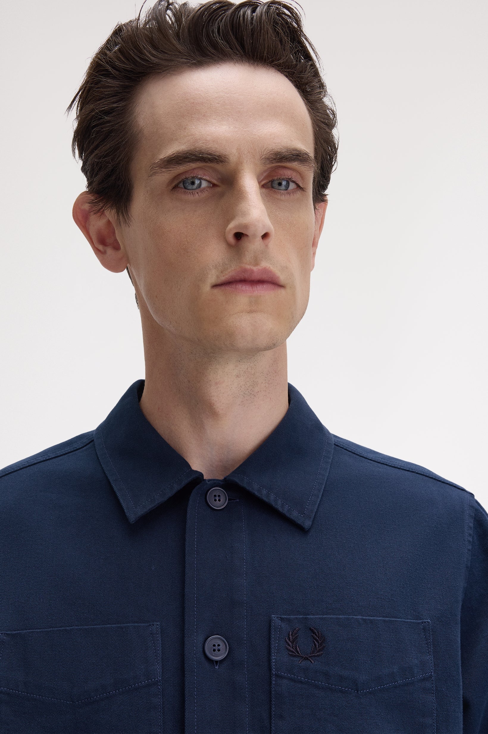 Fred Perry Button Down Over Shirt Jacket