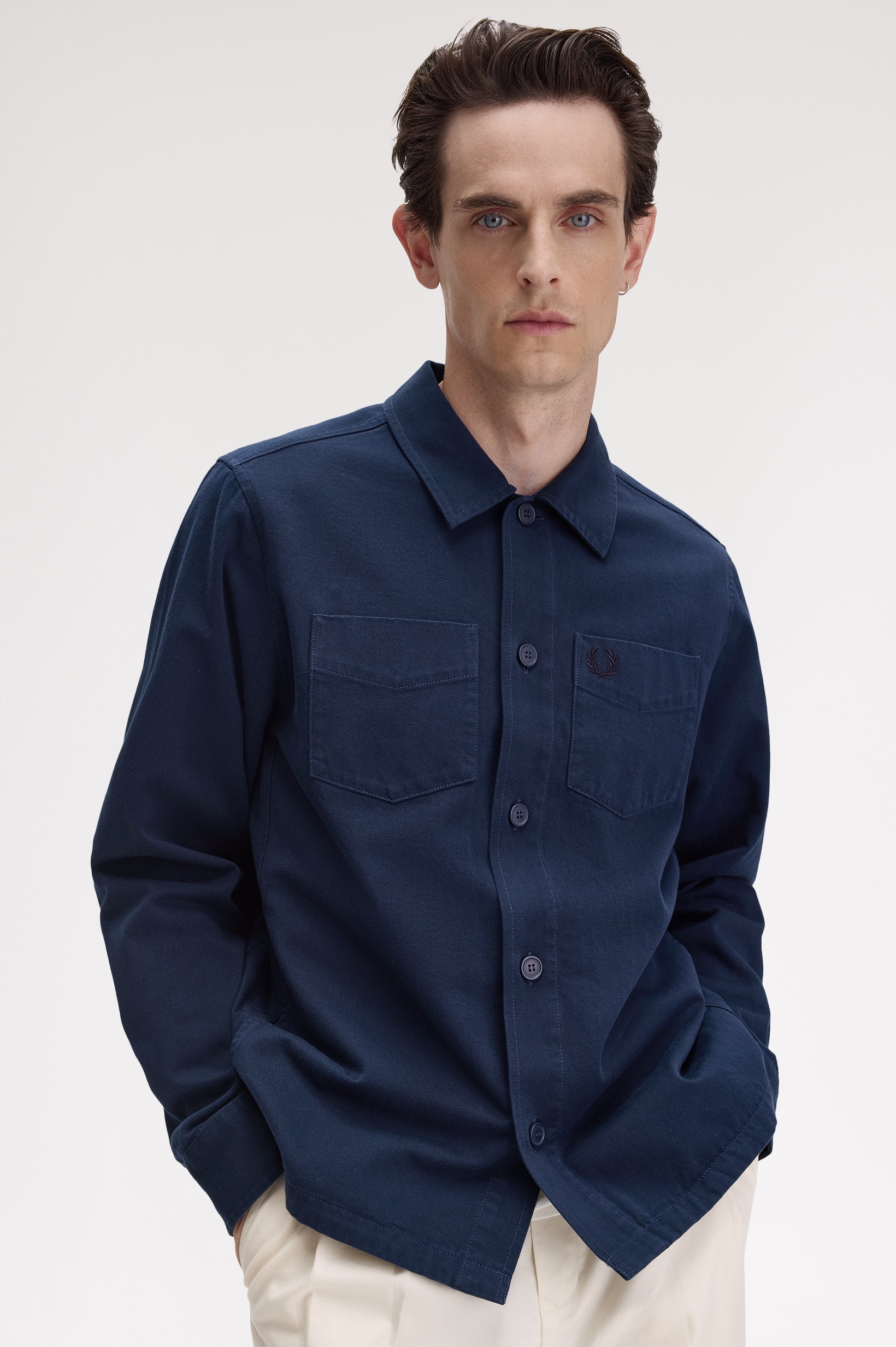 Fred Perry Button Down Over Shirt Jacket