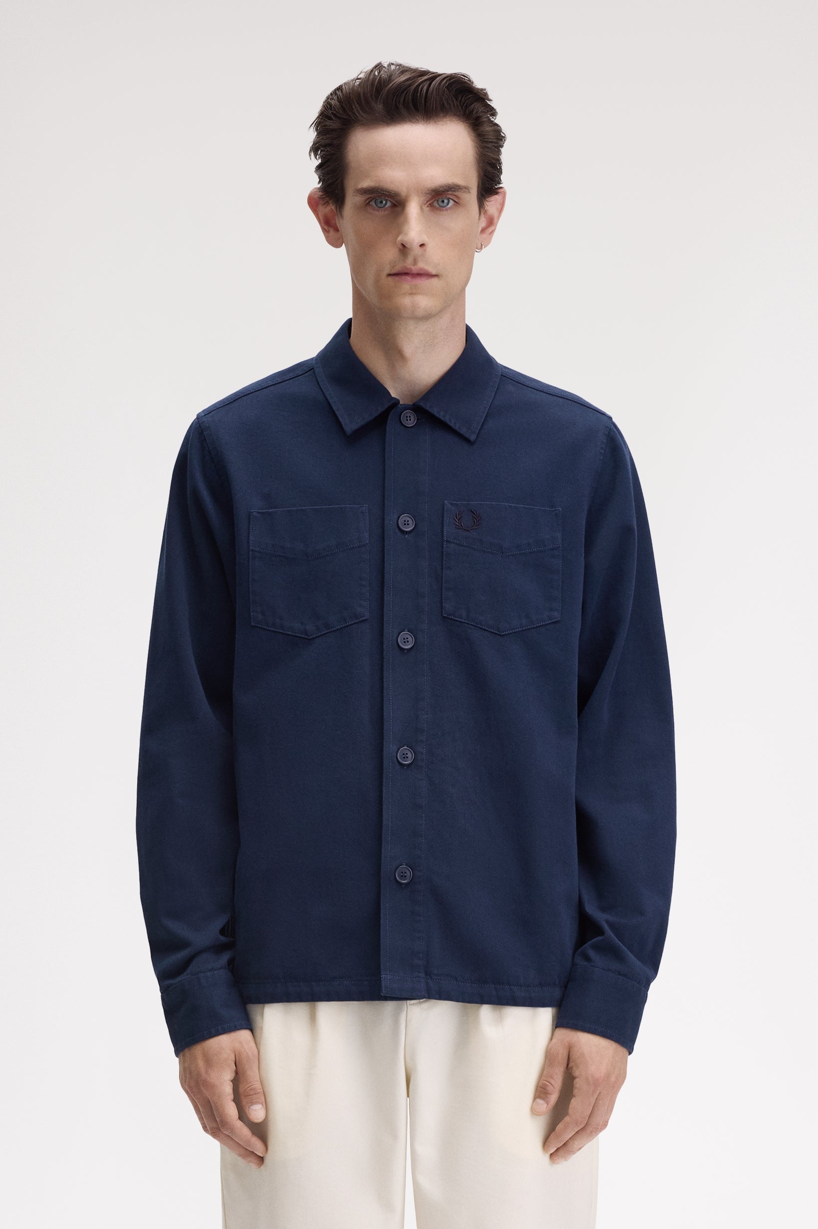 Fred Perry Button Down Over Shirt Jacket
