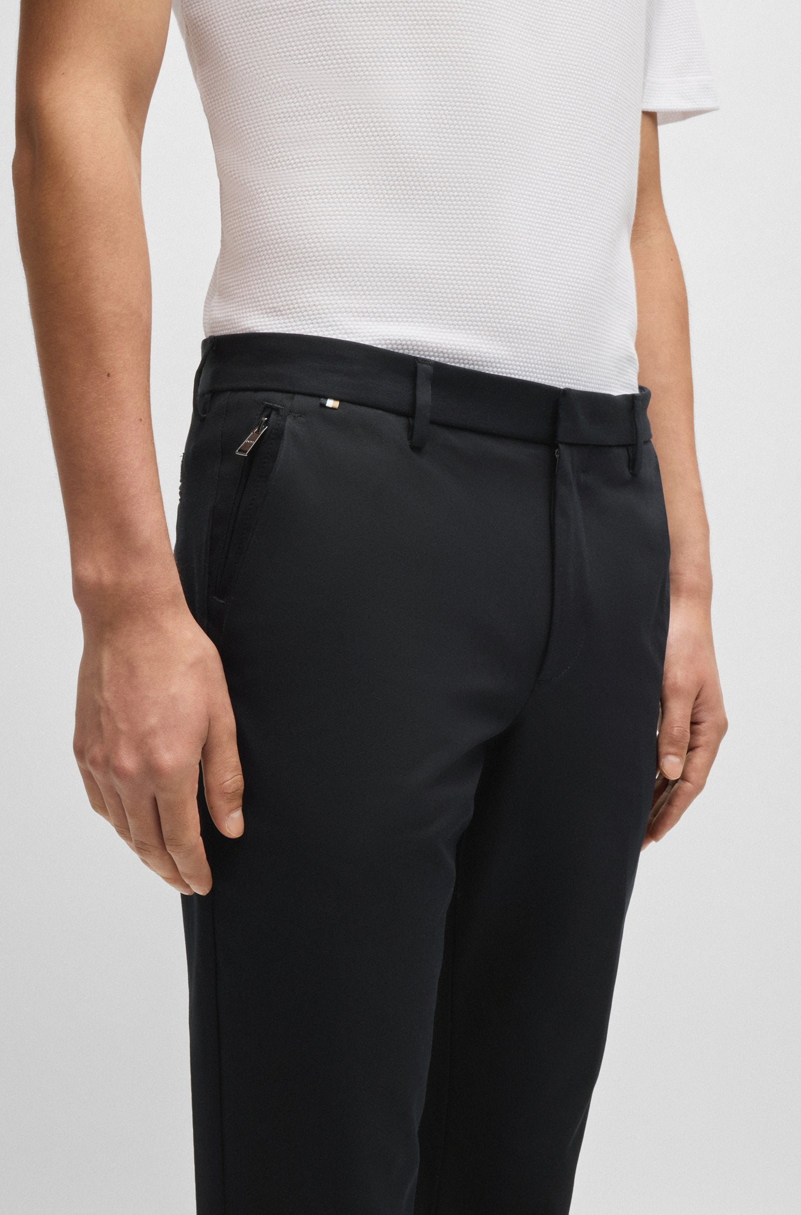 BOSS Slim Fit Trouser Stretch Cotton Blend
