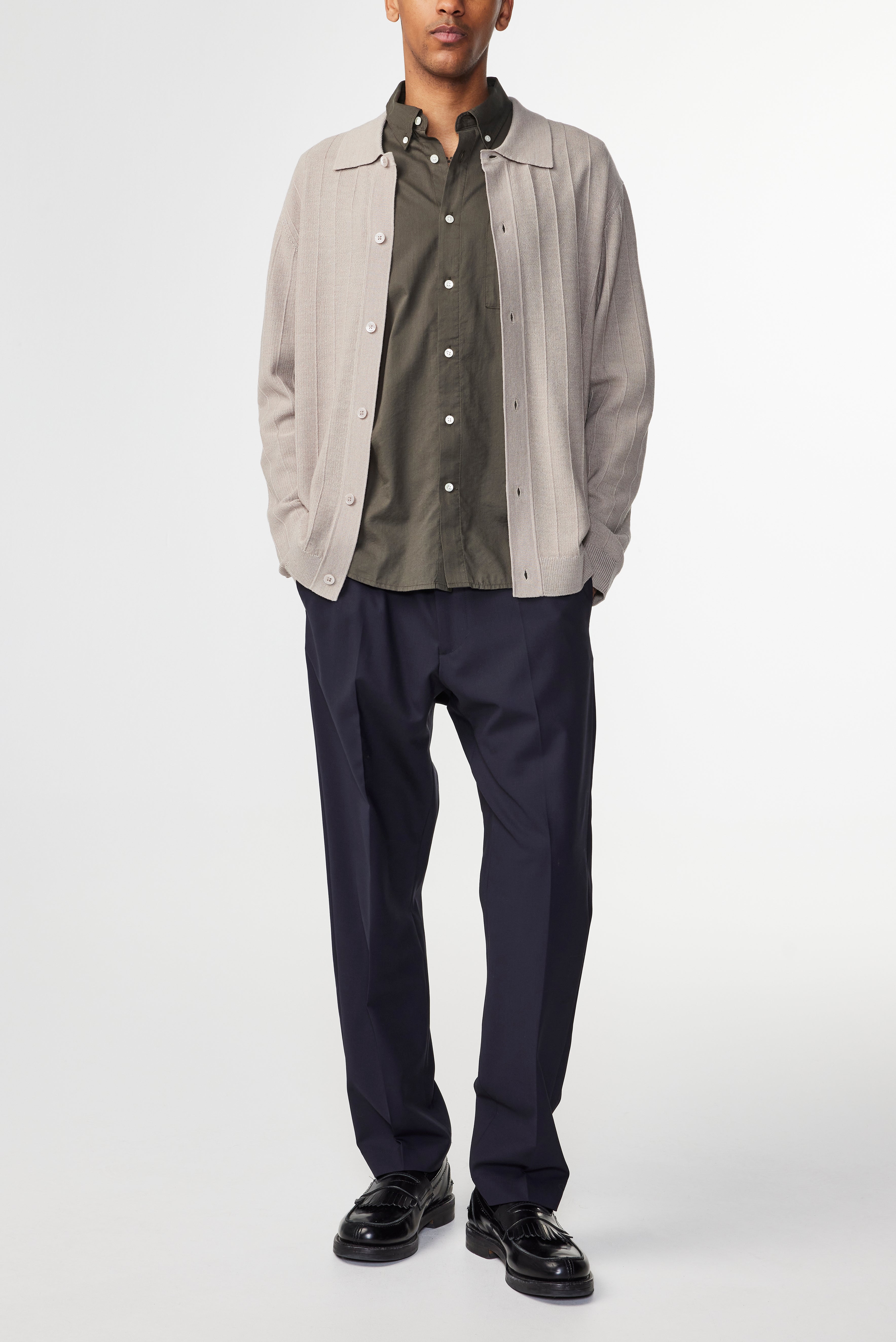 NN07 Thor Textured Button Down Cardigan