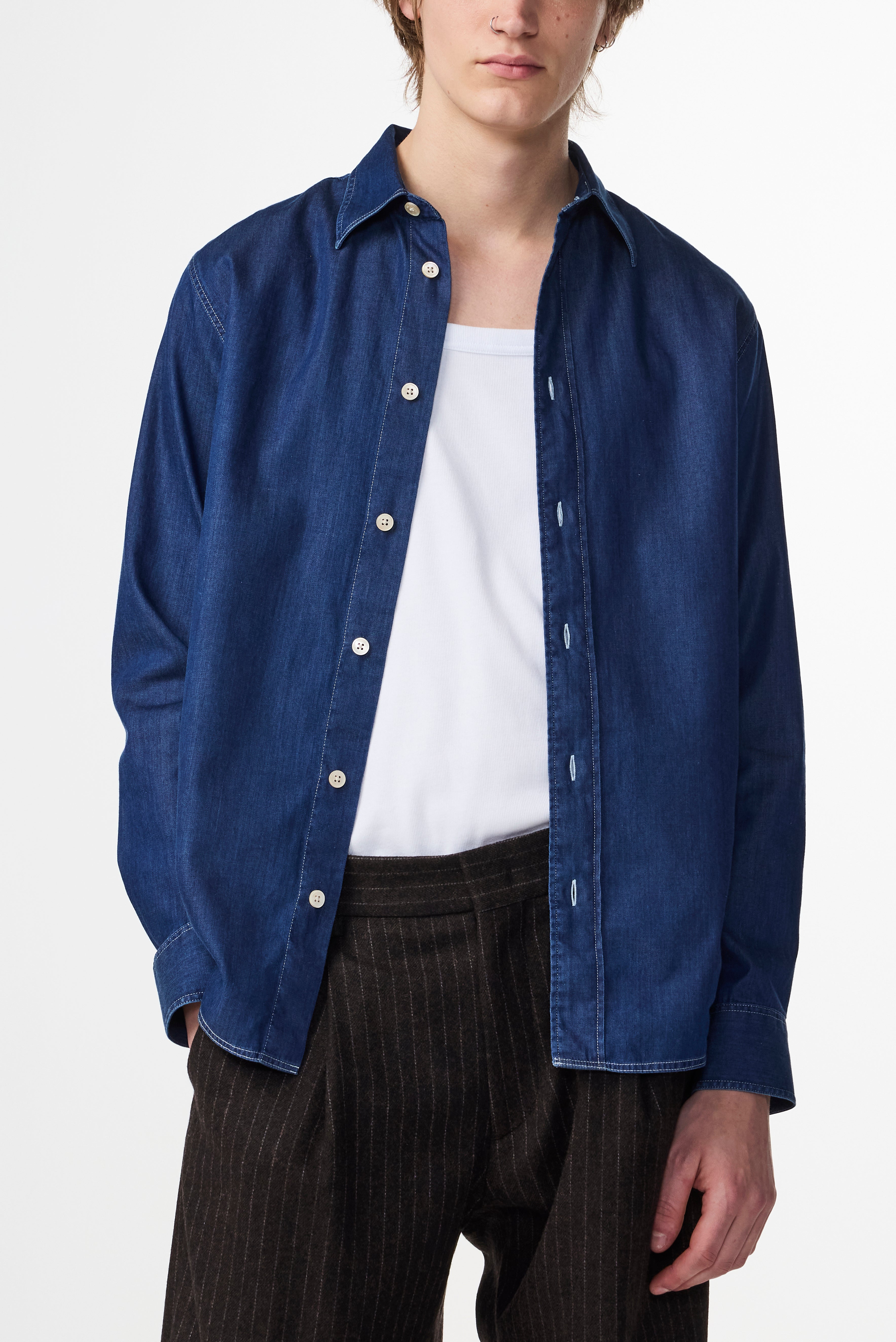 NN07 Colby Shirt Cotton Denim Look